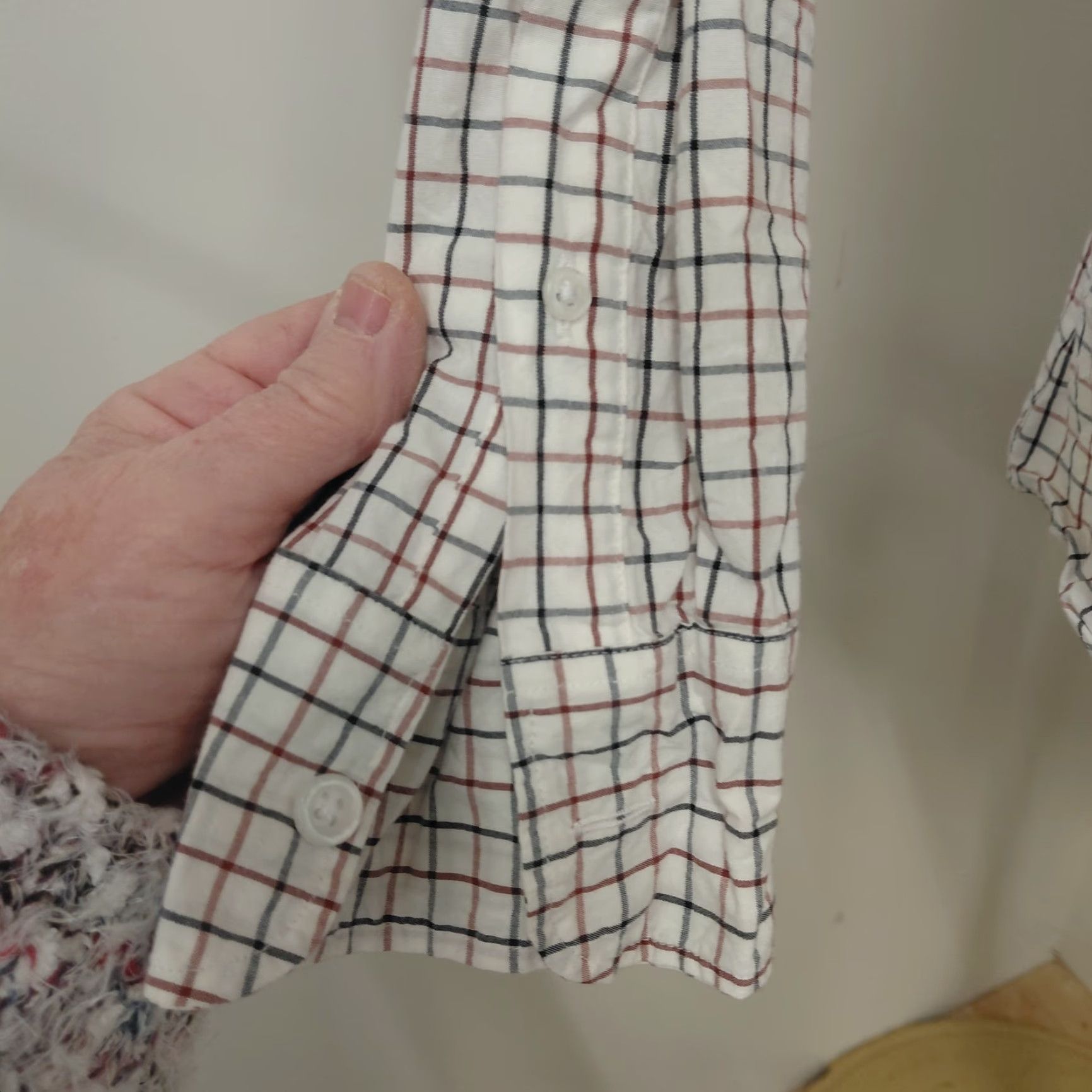 J.Crew J.CREW Classic Shirt Men's L White/Red/Blue Plaid Button-Down Flex Washed Size US L / EU 52-54 / 3 - 6 Thumbnail