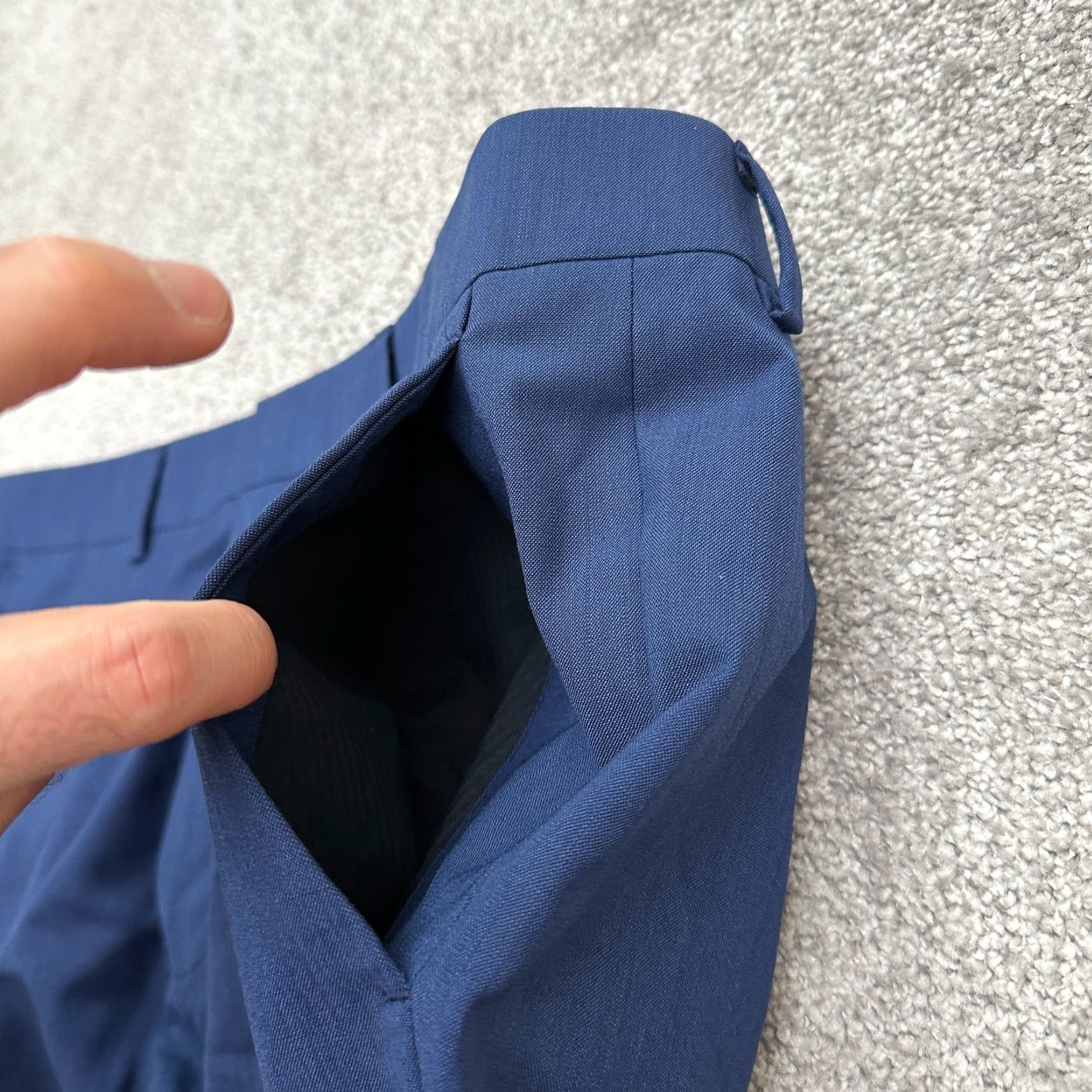 Bonobos Bonobos Dress Pants Mens 36x30 Athletic Blue Flat Front Wool Spandex Workwear Regular Straight Pants Size US 36 / EU 52 - 6 Thumbnail