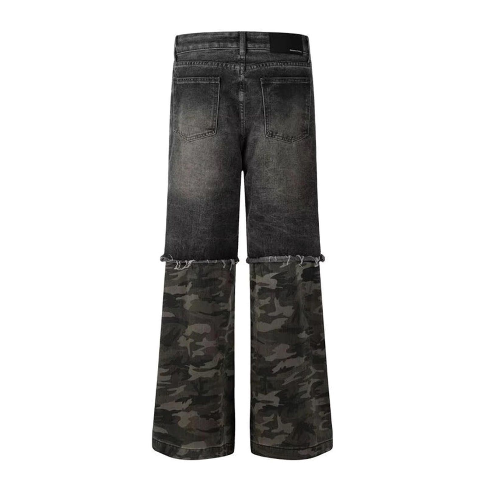 Japanese Brand Dark Camouflage Cargo Jeans Size US 32 / EU 48 - 6 Thumbnail