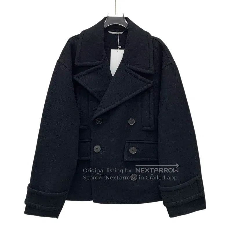 Valentino Valentino Black wool Fangling double-breasted short coat Size S / US 4 / IT 40 - 1 Thumbnail
