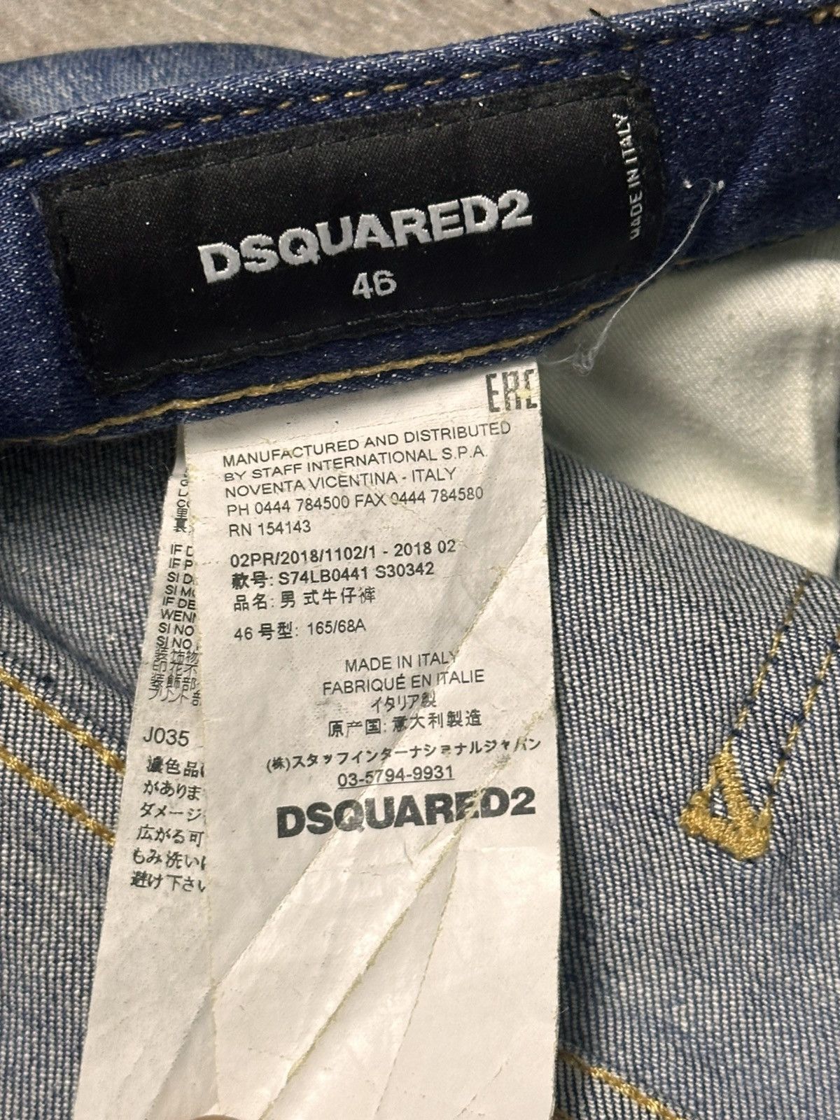 Dsquared2 Dsquared2 Distressed Paint Splatter Denim Size US 33 - 12 Thumbnail