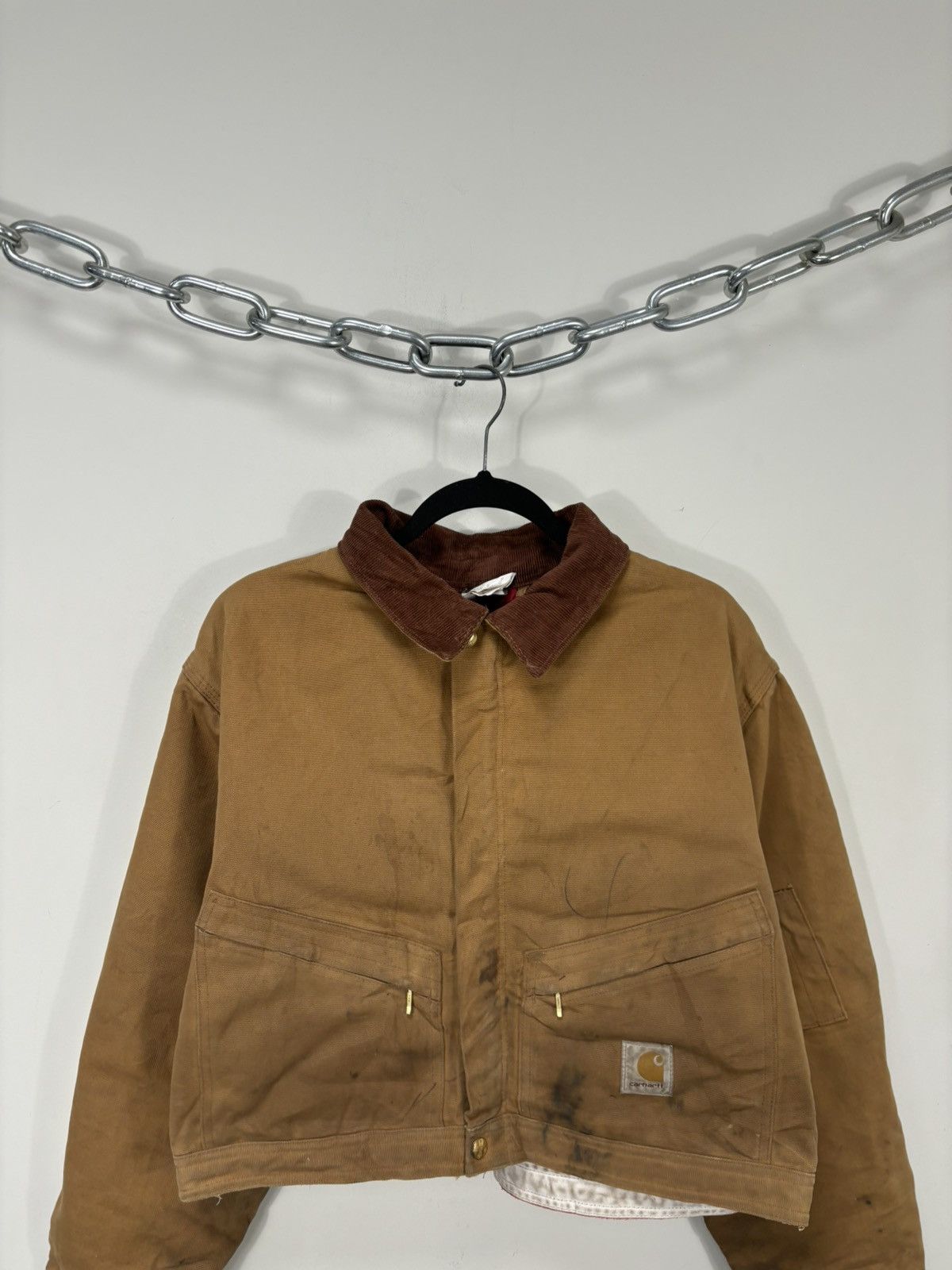 Carhartt Vintage 90s Carhartt USA Made Work Hype Boxy Cropped Jacket Size US M / EU 48-50 / 2 - 2 Thumbnail
