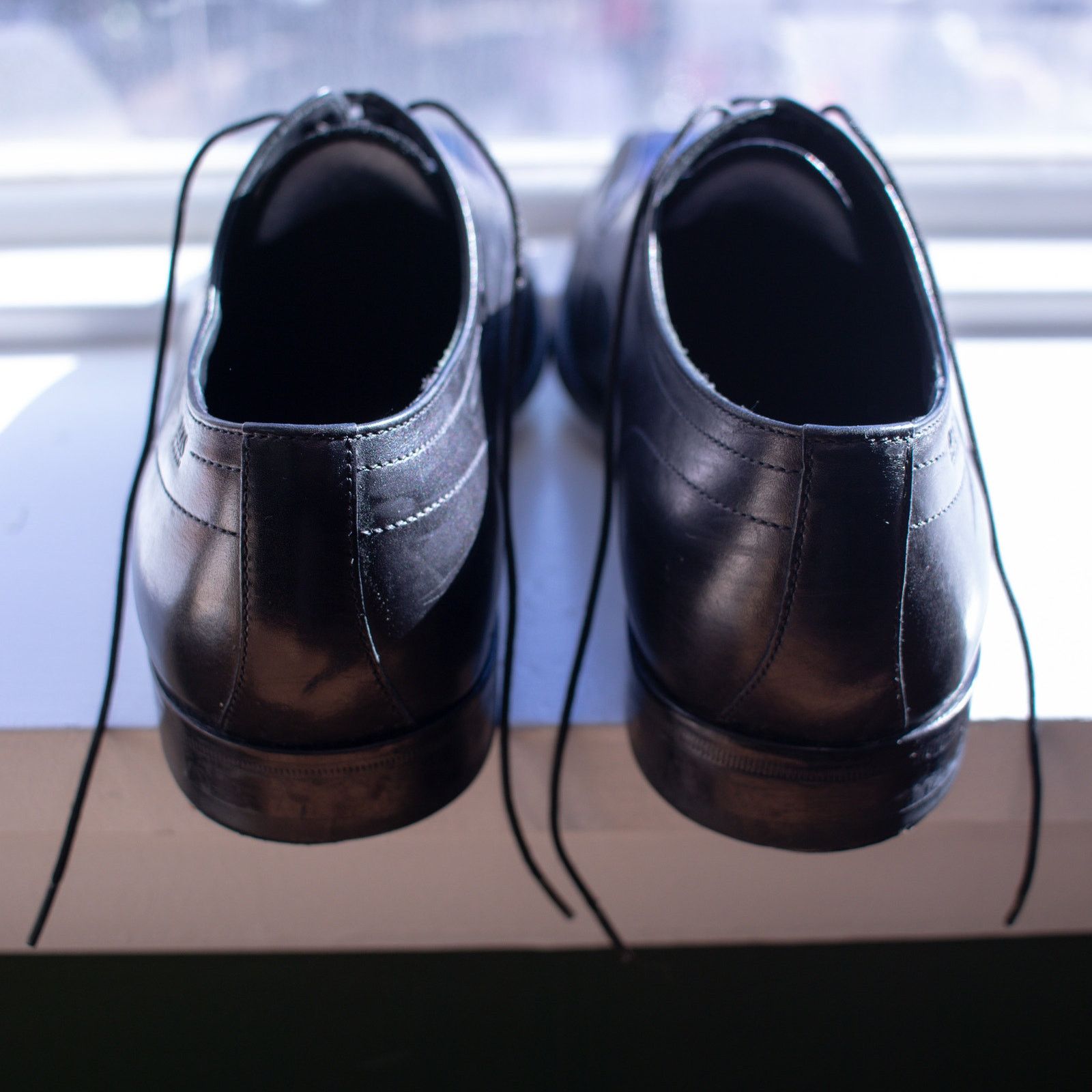 Hugo Boss Hugo BOSS size 9M Black Leather Dress Shoes Size US 9 / EU 42 - 7 Thumbnail
