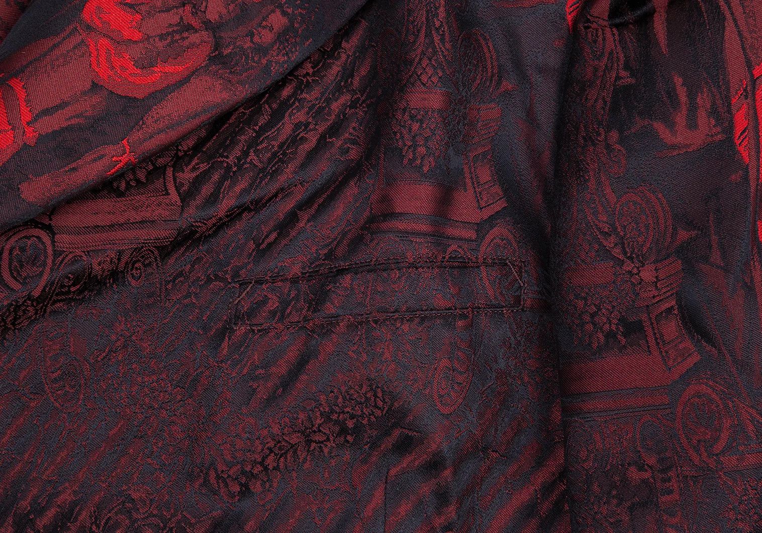 Jean Paul Gaultier Jacquard Magnet Button Jacket in Red Size 48 Size US M / EU 48-50 / 2 - 3 Thumbnail