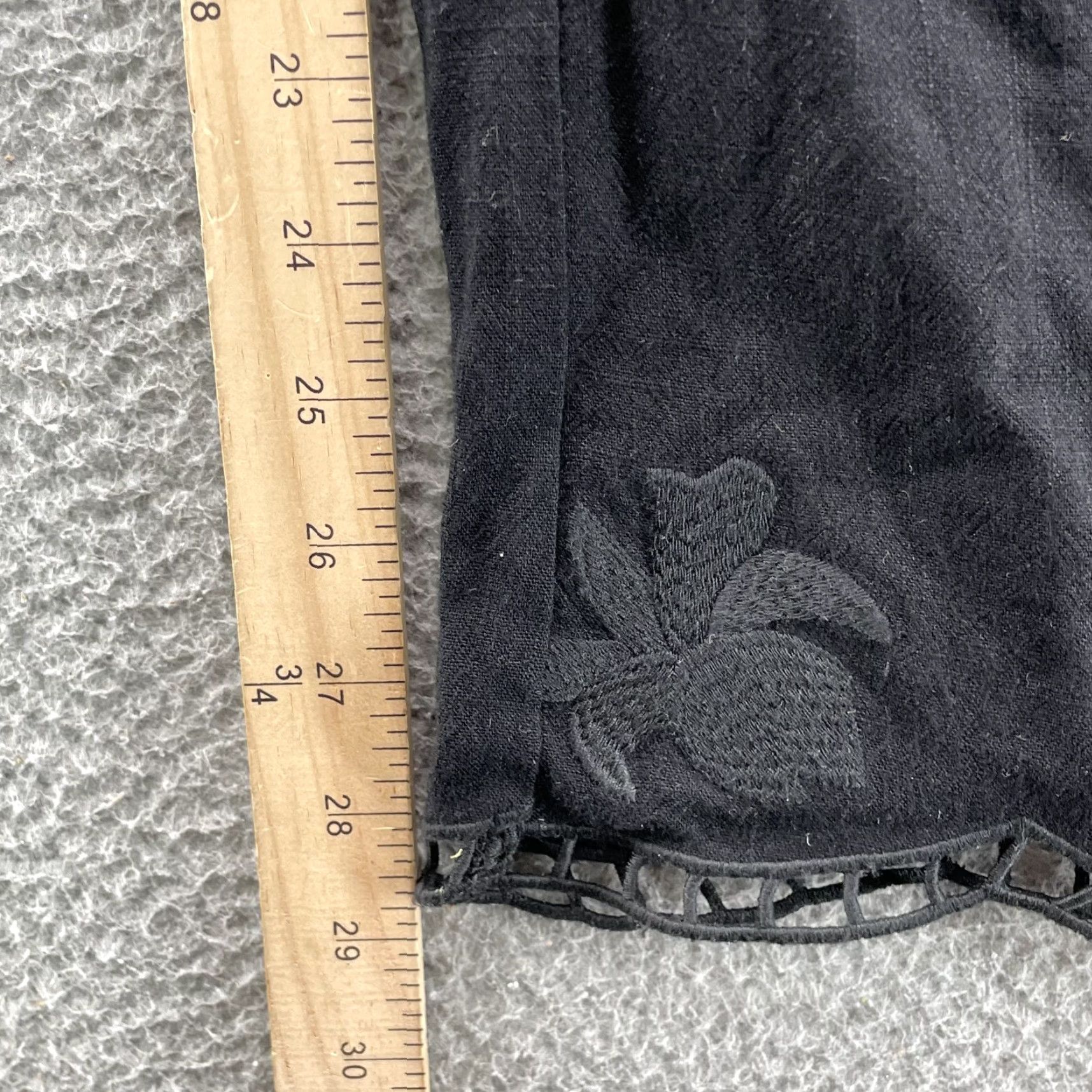 Vintage Bohme Alania Pants Womens Med Linen Blend Embroidered Coastal Boho Chic Academia Size 32" / US 10 / IT 46 - 4 Thumbnail