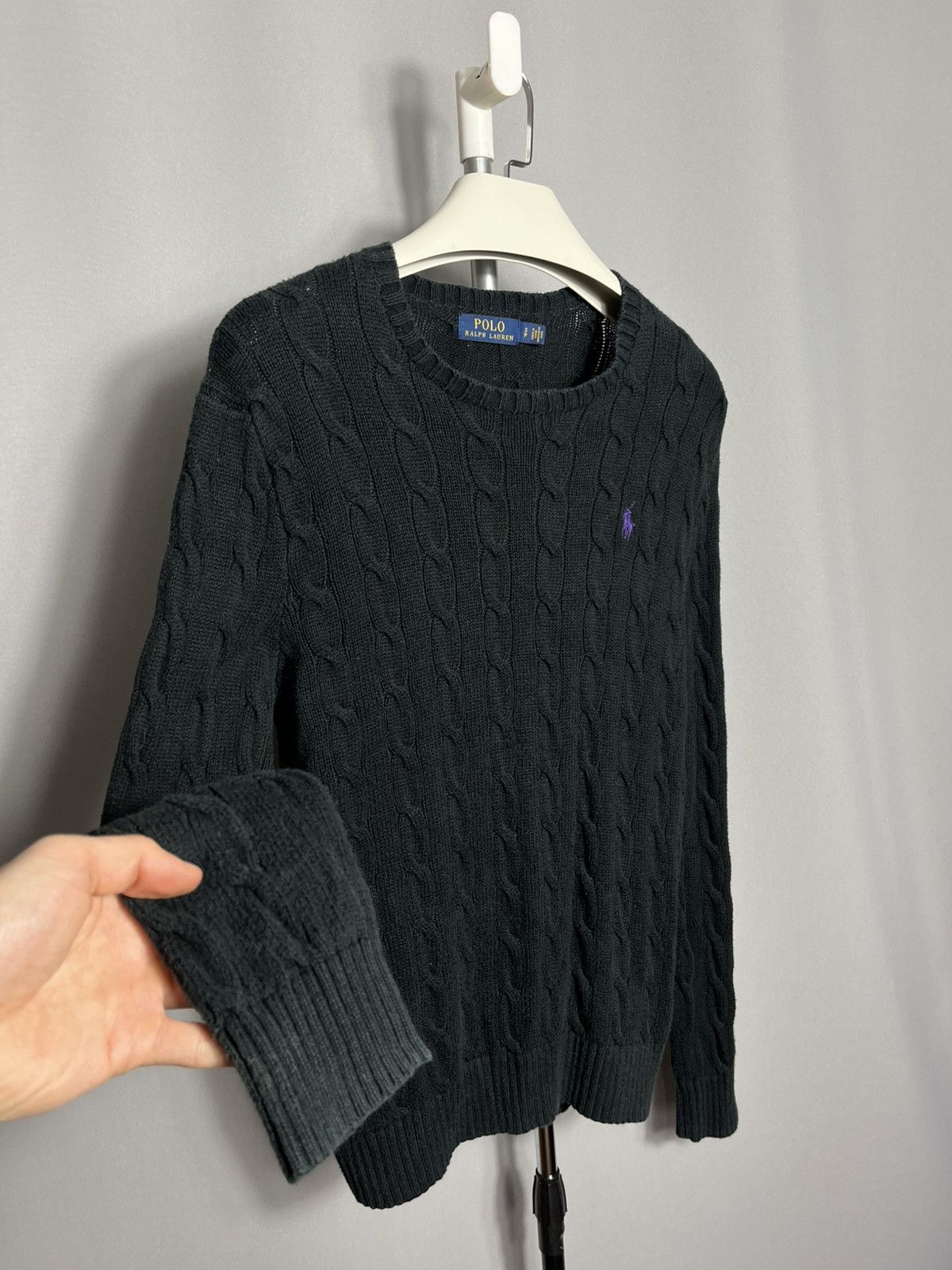 Polo Ralph Lauren Polo Ralph Lauren Cable Knit Sweater Mens Long Sleeve Cotton Size US S / EU 44-46 / 1 - 3 Thumbnail