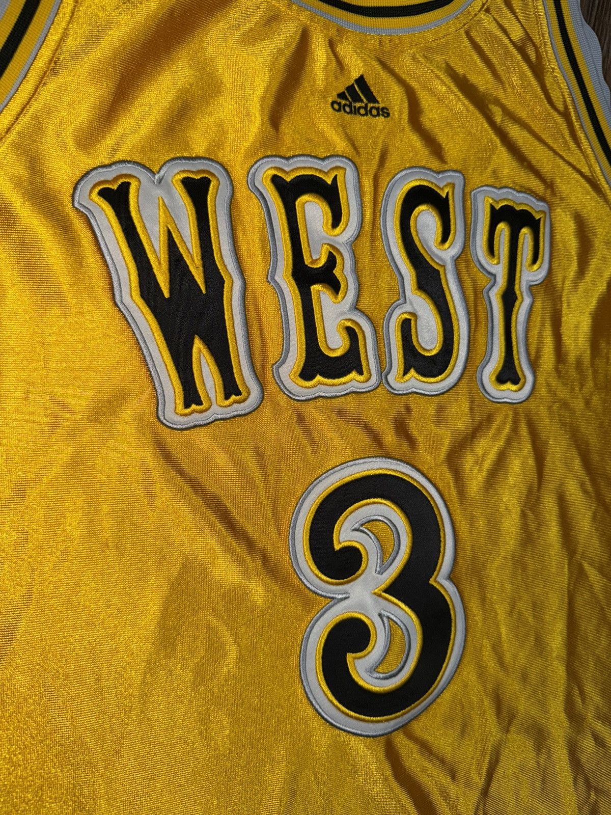 Adidas Vintage NBA All Star West #3 satin Jersey gold men’s large Size US L / EU 52-54 / 3 - 4 Thumbnail