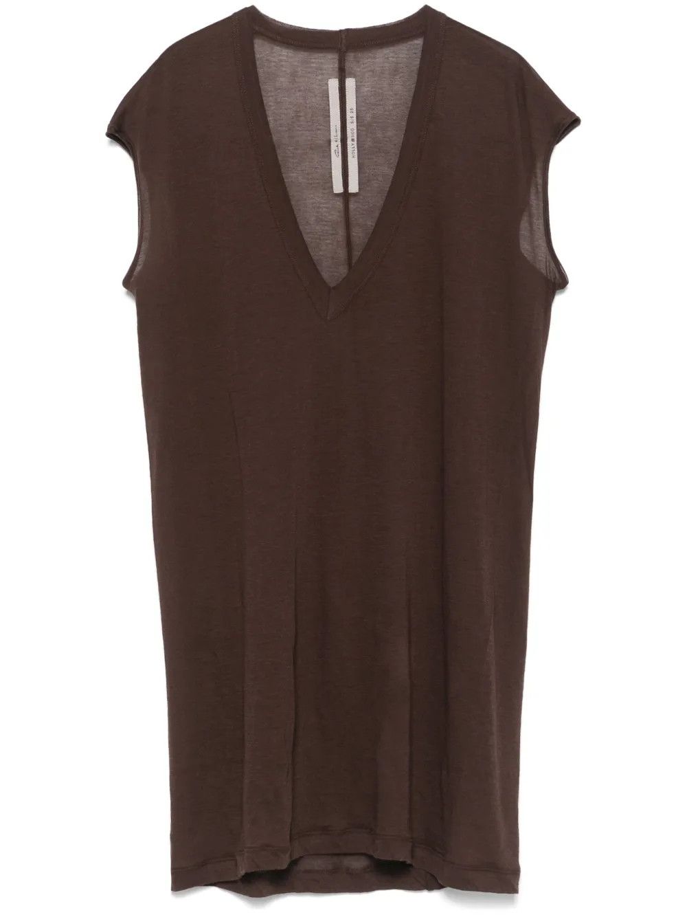 Rick Owens o1y0325 V-neck Tank Top in Brown Size US M / EU 48-50 / 2 - 1 Thumbnail
