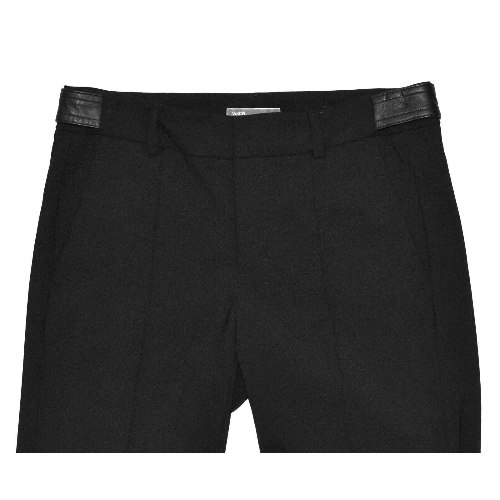Vince VINCE Black Wool Stitched Flat Front Slash Pocket Pants Sz 0 Size 25" / US 0 / IT 36 - 2 Thumbnail