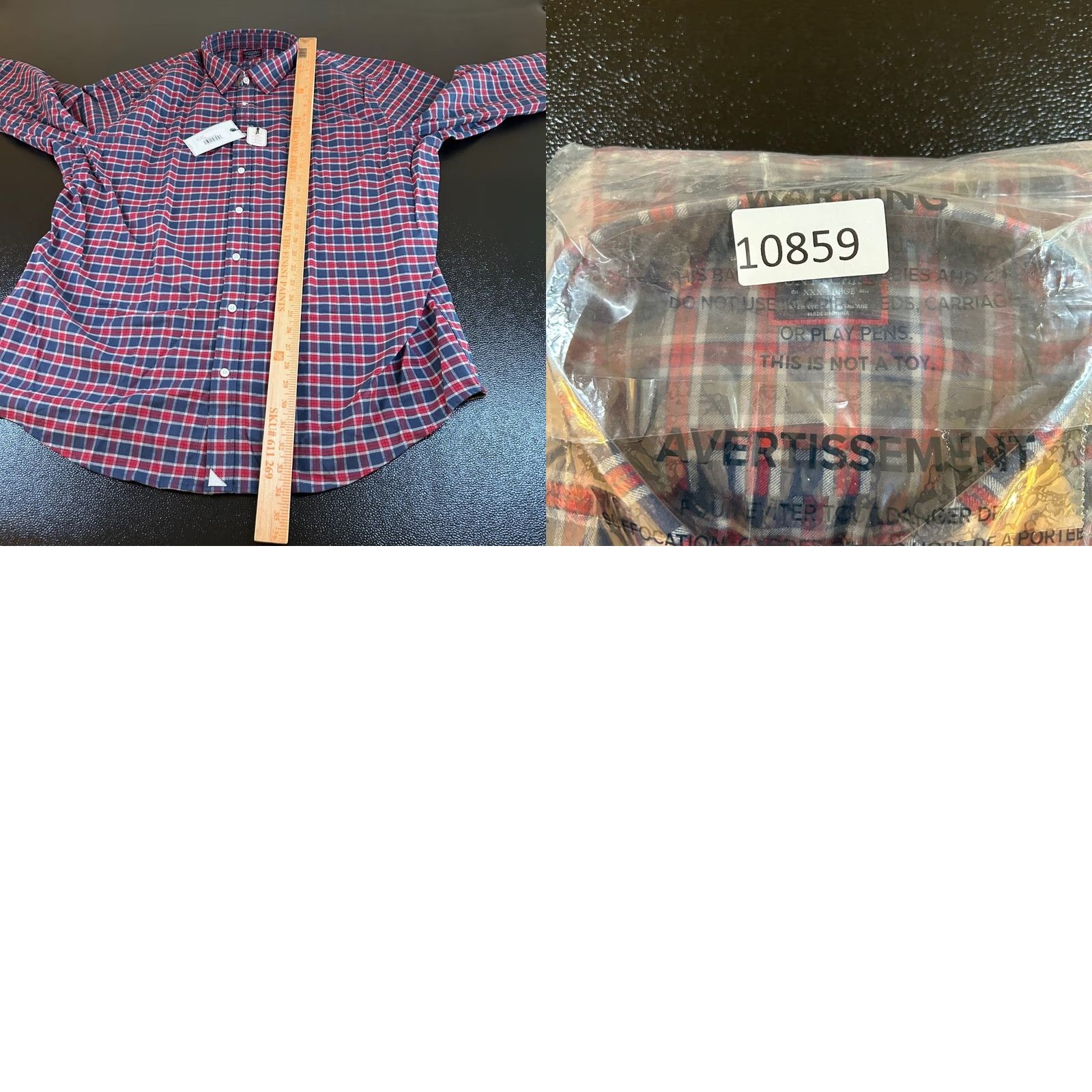 UNTUCKit UNTUCKit Flannel Shirt Plaid Long Sleeve Button Up Mens XXXXL Tall Red NWT Shirt Size US XXL / EU 58 / 5 - 9 Thumbnail