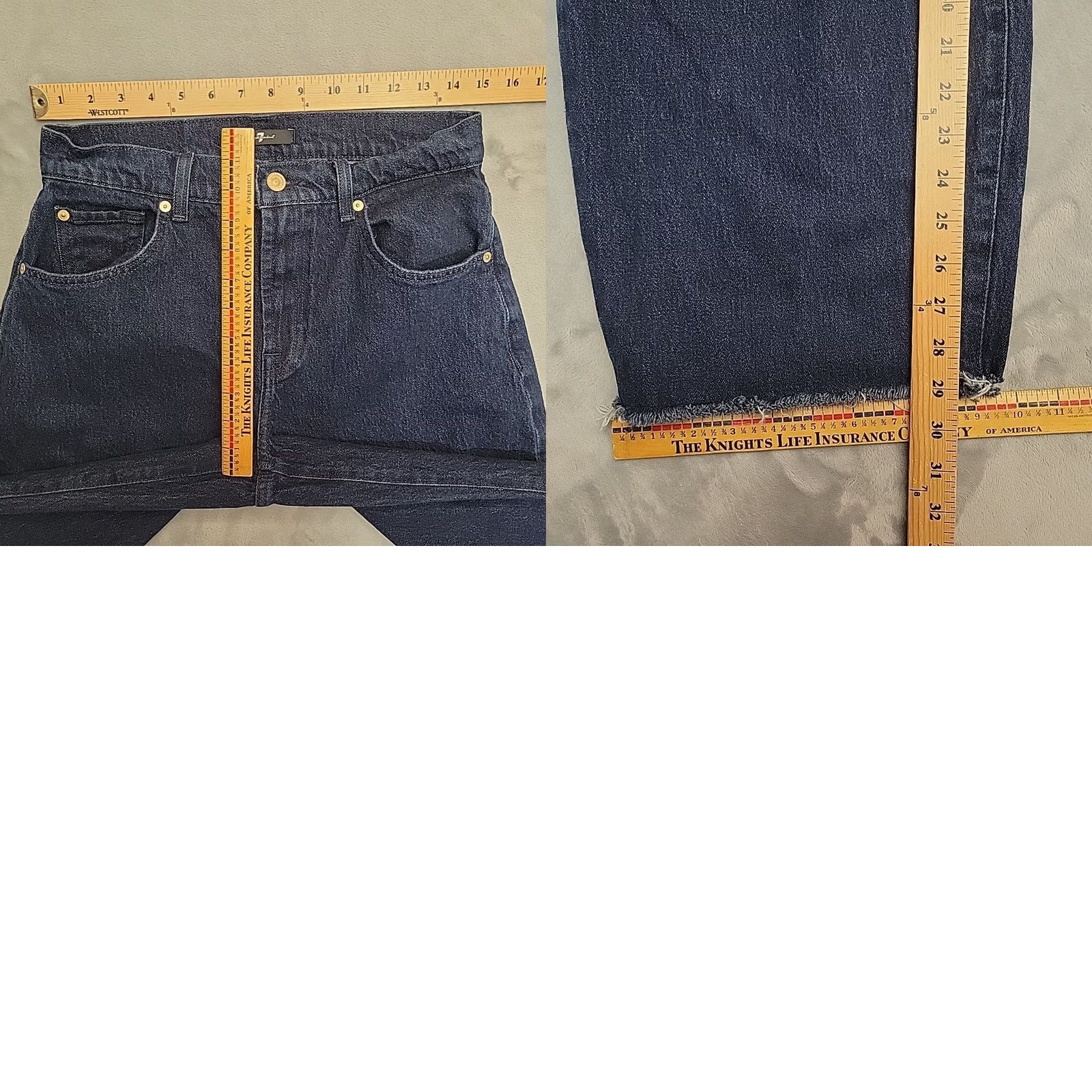 7 For All Mankind 7 For All Mankind Jeans Womens 27 Blue Bonnie Curvilinear Raw Hem Y2K Denim Jeans Women's 27 Blue Bonnie Curvilinear Raw Hem Y2K Denim Size 27" / US 4 / IT 40 - 9 Thumbnail