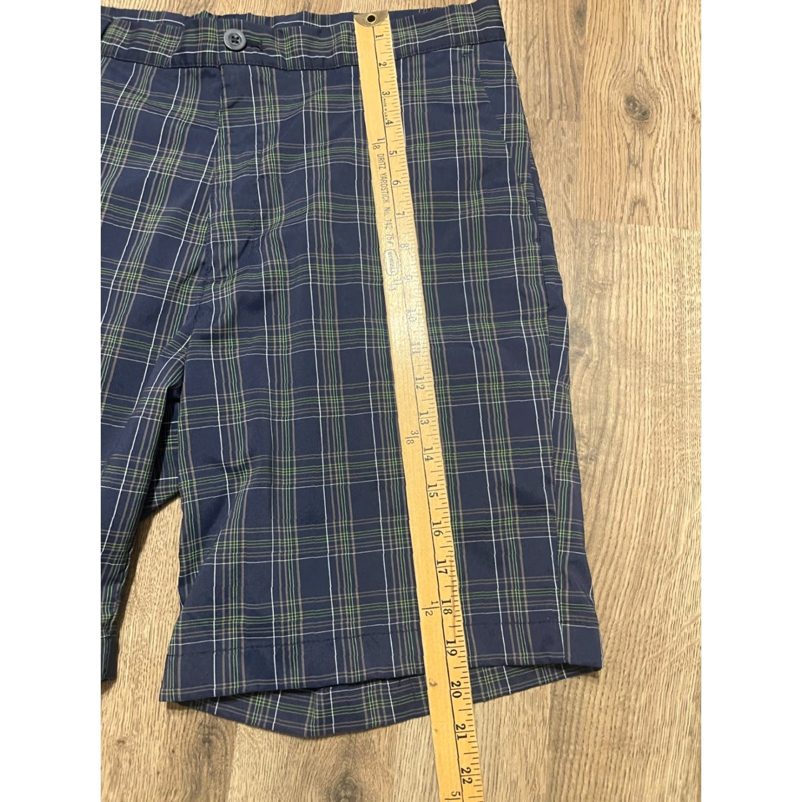 Chaps Chaps Shorts, Men's Size 34, Golf 78, Plaid Chino, Green, Casual, Regular Fit, Flat Front, 34 Size 24" / US 00 / IT 34 - 7 Thumbnail