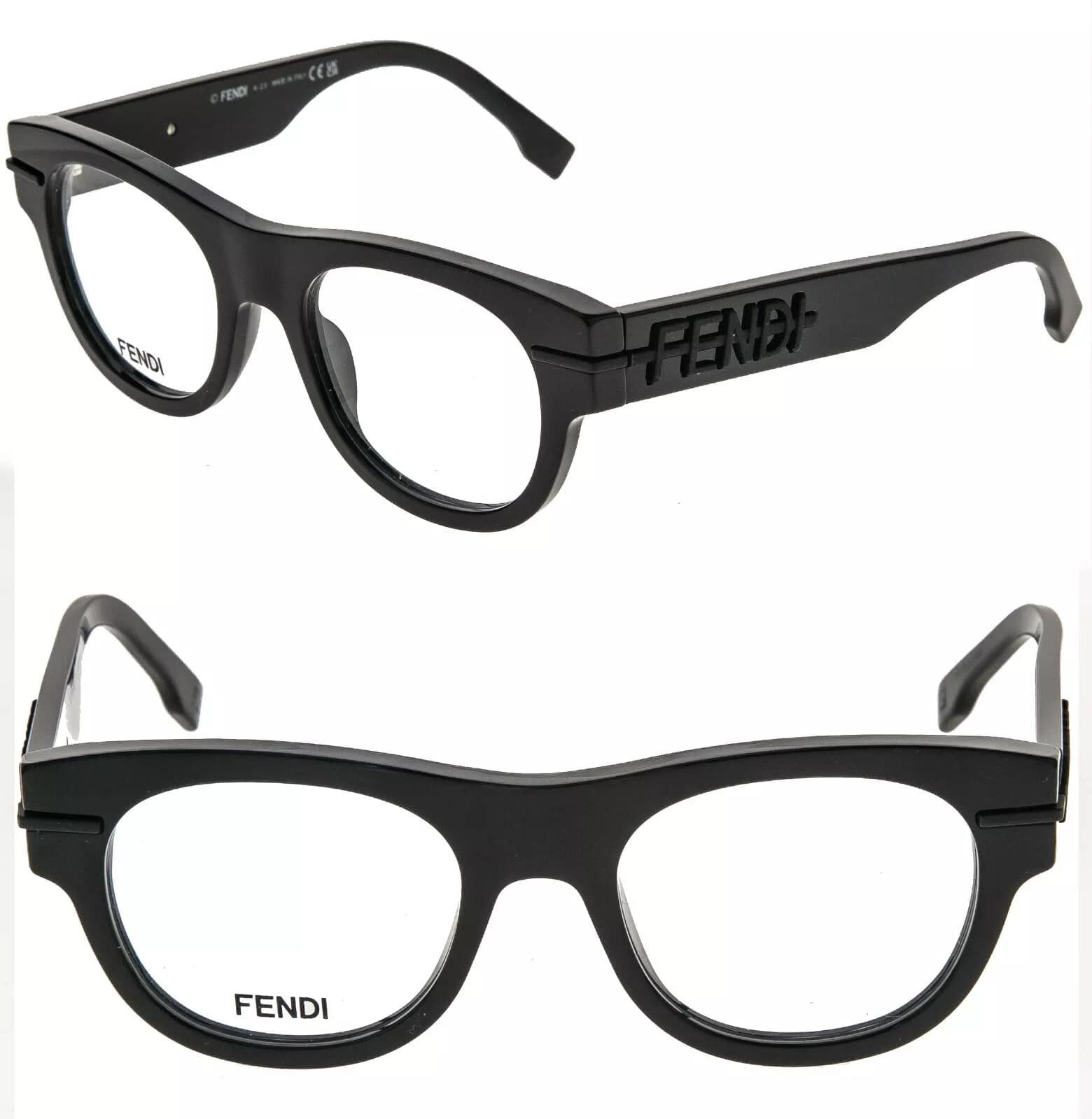 Fendi FENDI FENDIGRAPHY HOBO LOGO 50078 001 Black Optical FE50078I Size ONE SIZE - 1 Thumbnail