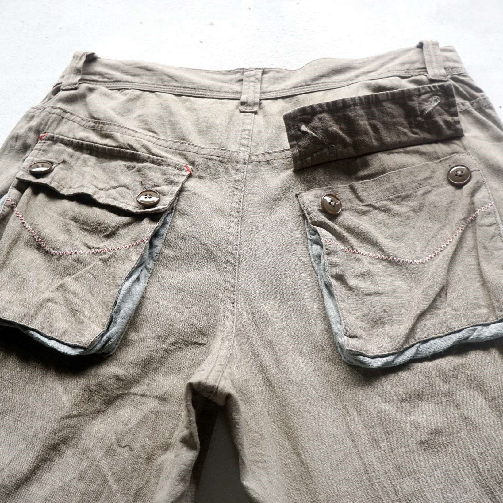 Japanese Brand CUBE SUGAR Patched Pockets Casual Pants Size 28" / US 6 / IT 42 - 5 Thumbnail