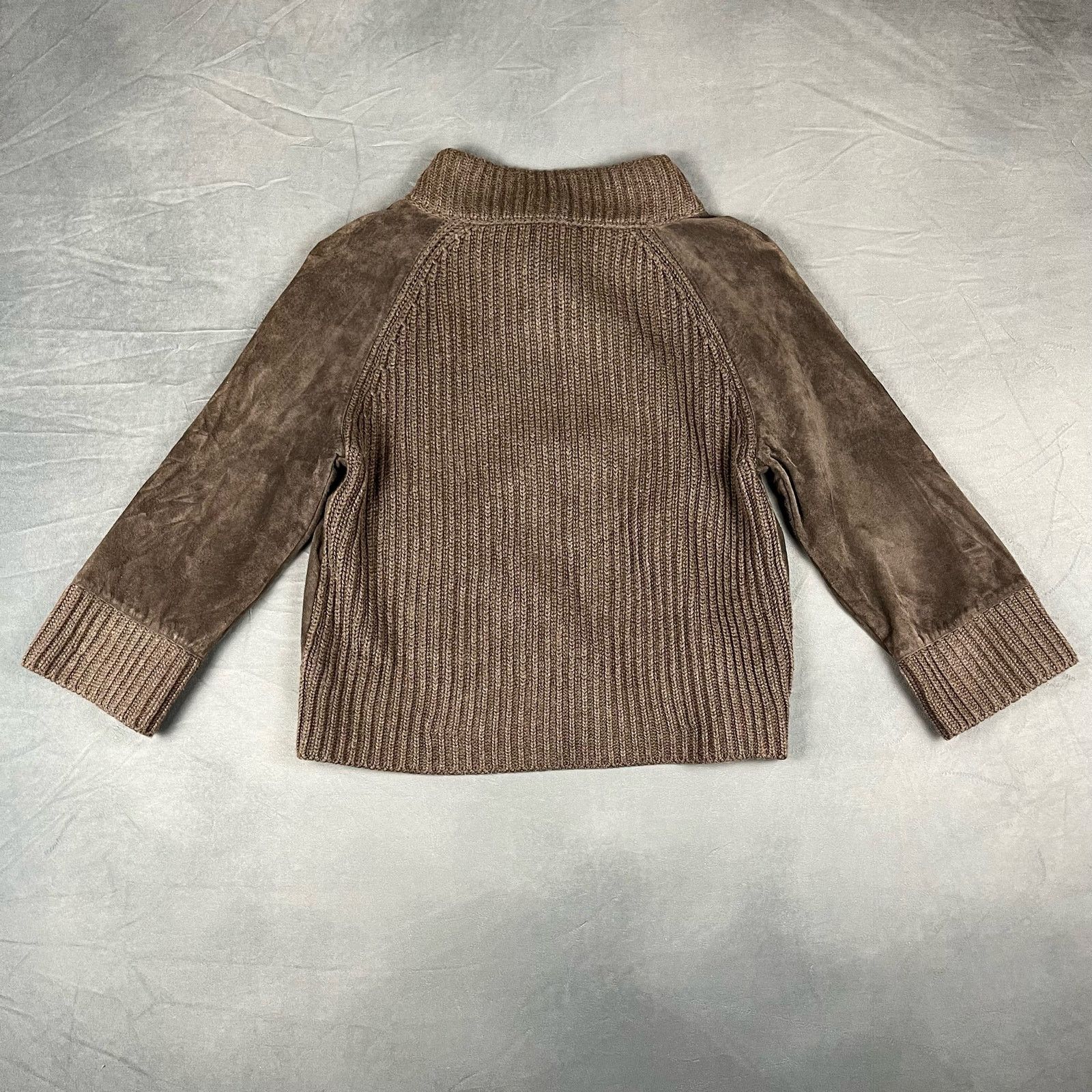 Juicy Couture Juicy Couture Chunky Knit Leather Sweater Jacket Y2K N-04 Size M / US 6-8 / IT 42-44 - 5 Thumbnail