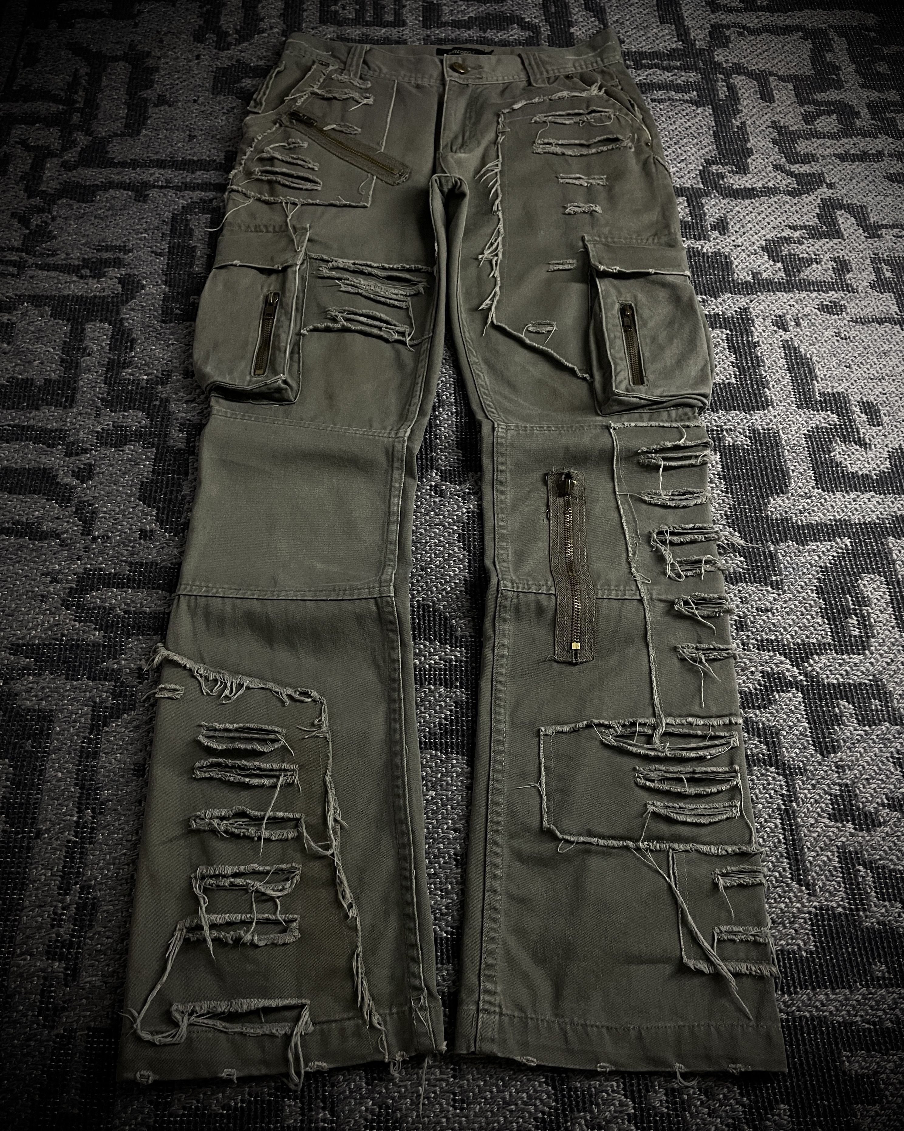 Japanese Brand Philodox Tactical Distressed Boot Cut Pants Size US 29 - 1 Thumbnail