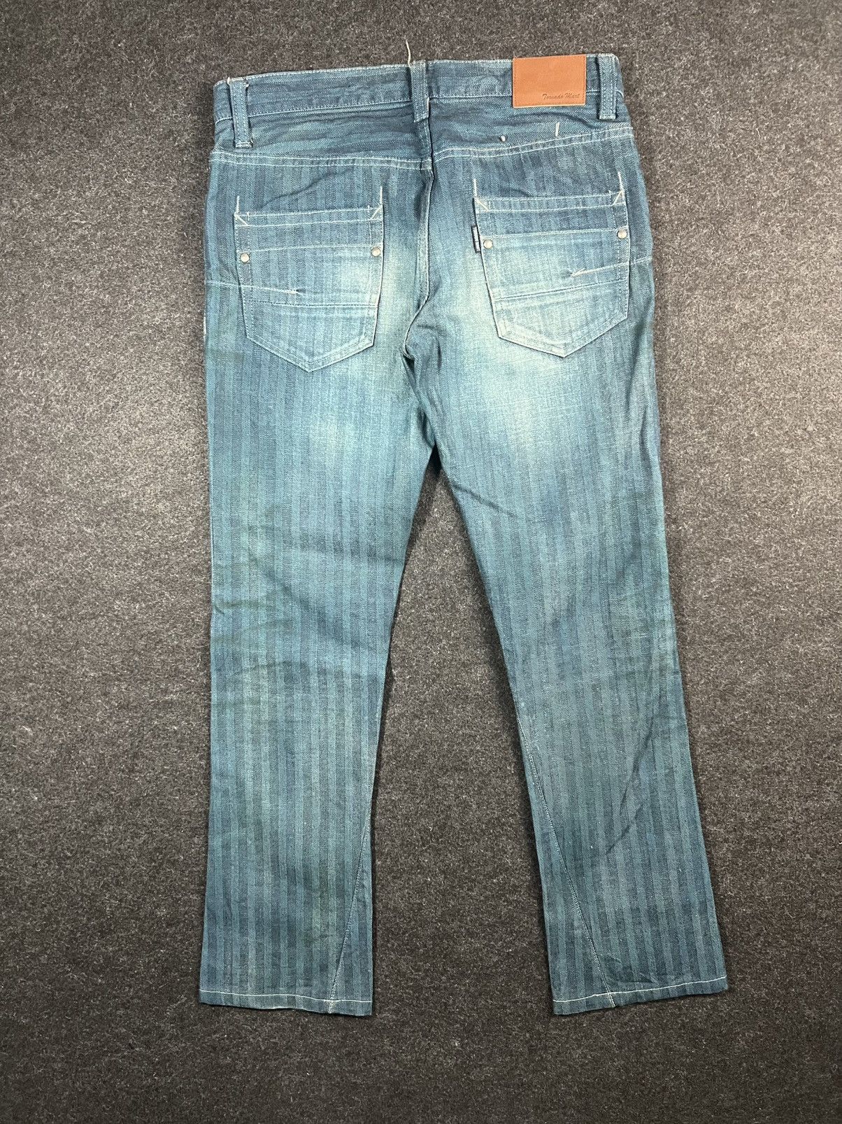 Tornado Mart Tornado Mart Blue Stone Washed Like Waxed Jeans Size US 31 - 2 Thumbnail