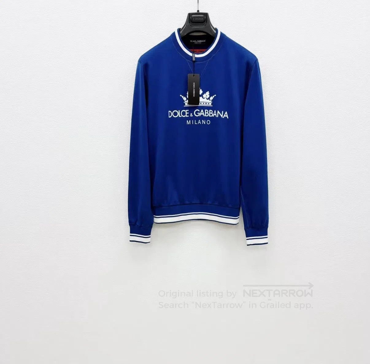 Dolce & Gabbana Blue Crew Neck Long Sleeve Sweatshirt. Size US S / EU 44-46 / 1 - 1 Thumbnail