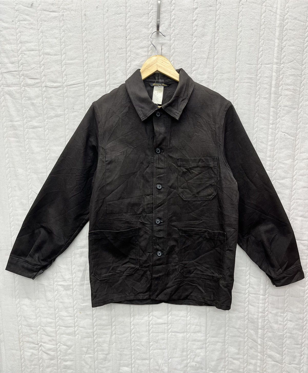 Le Laboureur × Vetra RARE 🔥70s CHORE FRENCH WORKER SANFOREZED MOLESKIN JACKET Size US XS / EU 42 / 0 - 1 Thumbnail