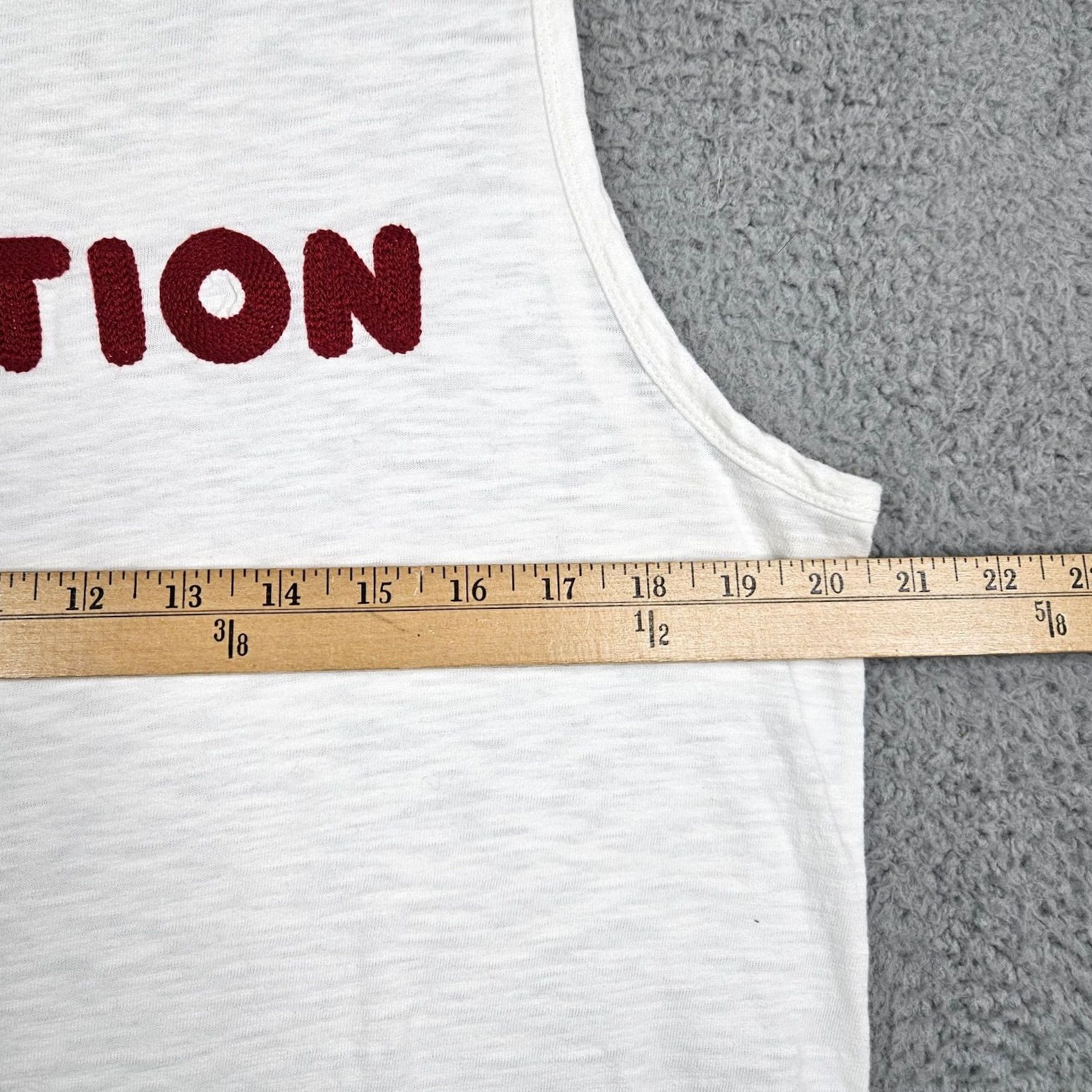 Madewell Madewell Tank White L Shirt Womens Regular Cotton Short Sleeve Tank Top Vocation Printed Size L / US 10 / IT 46 - 2 Thumbnail