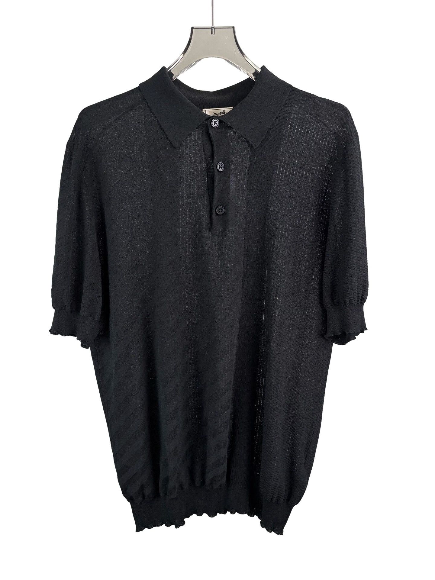 Hermes Hermes Knit Mesh Short Sleeve Polo Shirt XXL Size US XXL / EU 58 / 5 - 1 Thumbnail