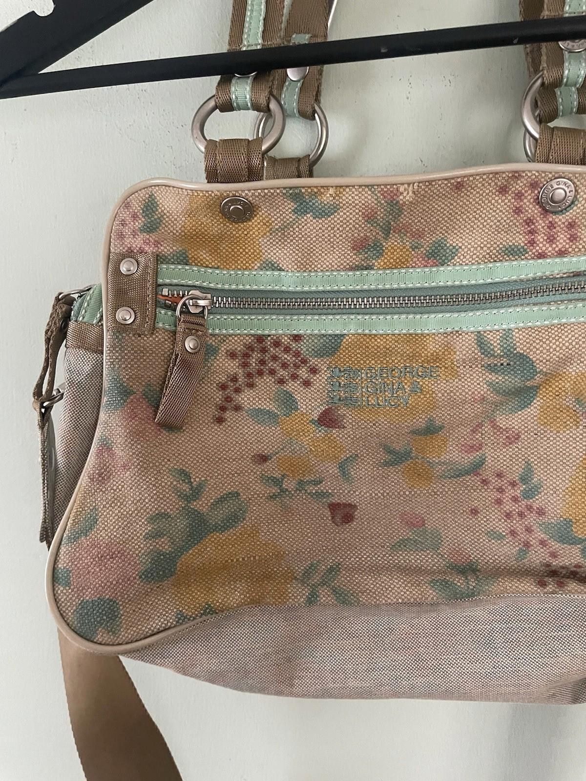 Other George Gina Lucy Linen Canvas Floral Colourful Y2K Handbag Size ONE SIZE - 8 Thumbnail
