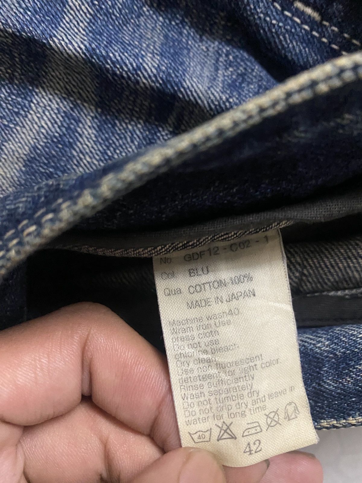 If Six Was Nine 2000's Gostar De Fuga Clawmark Seawash Selvedge Jeans Size US 29 - 14 Thumbnail