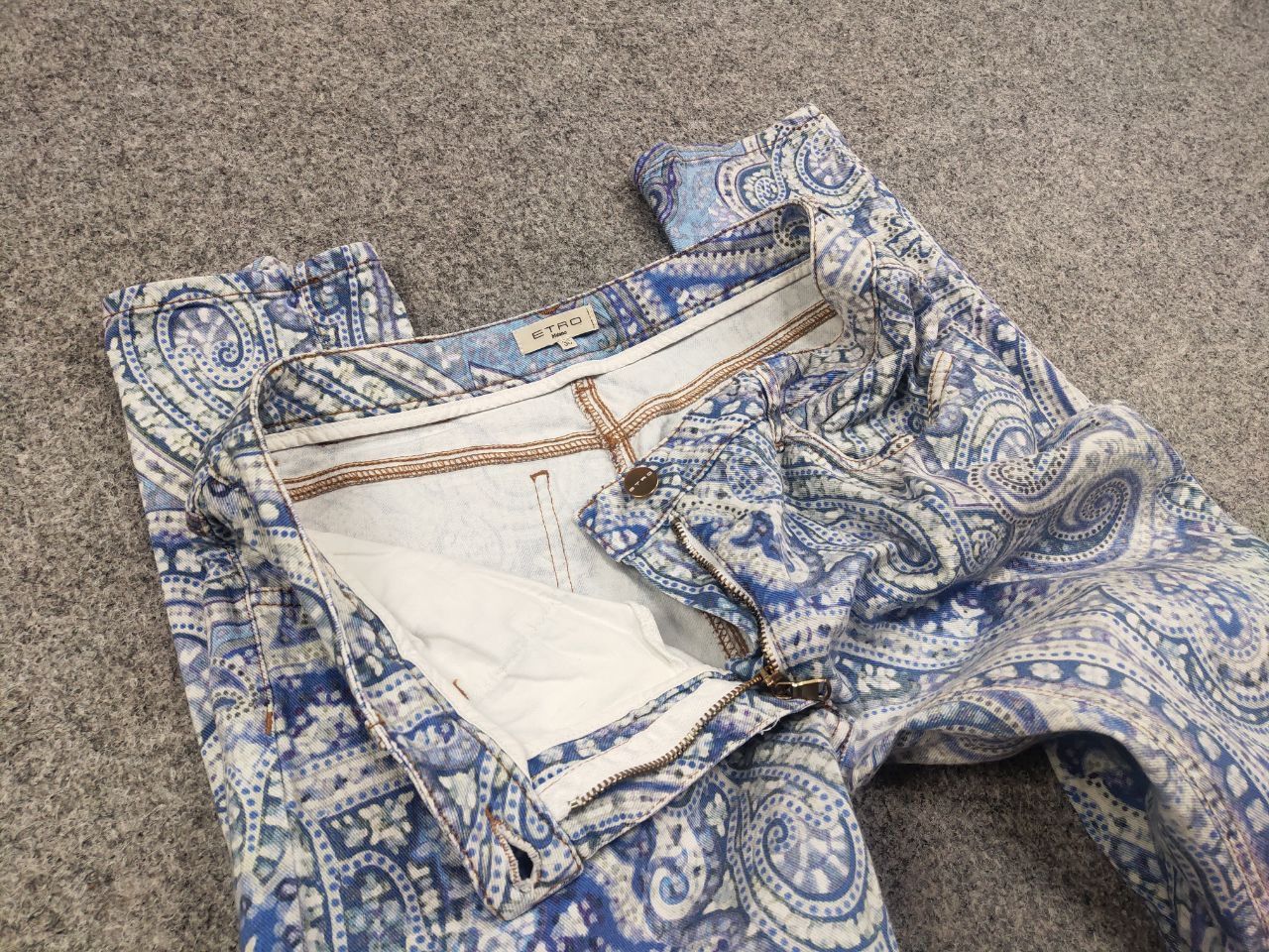 Etro Etro Milano Design Art Pattern Paisley Slim Fit Denim Jeans Size 30" / US 8 / IT 44 - 13 Thumbnail