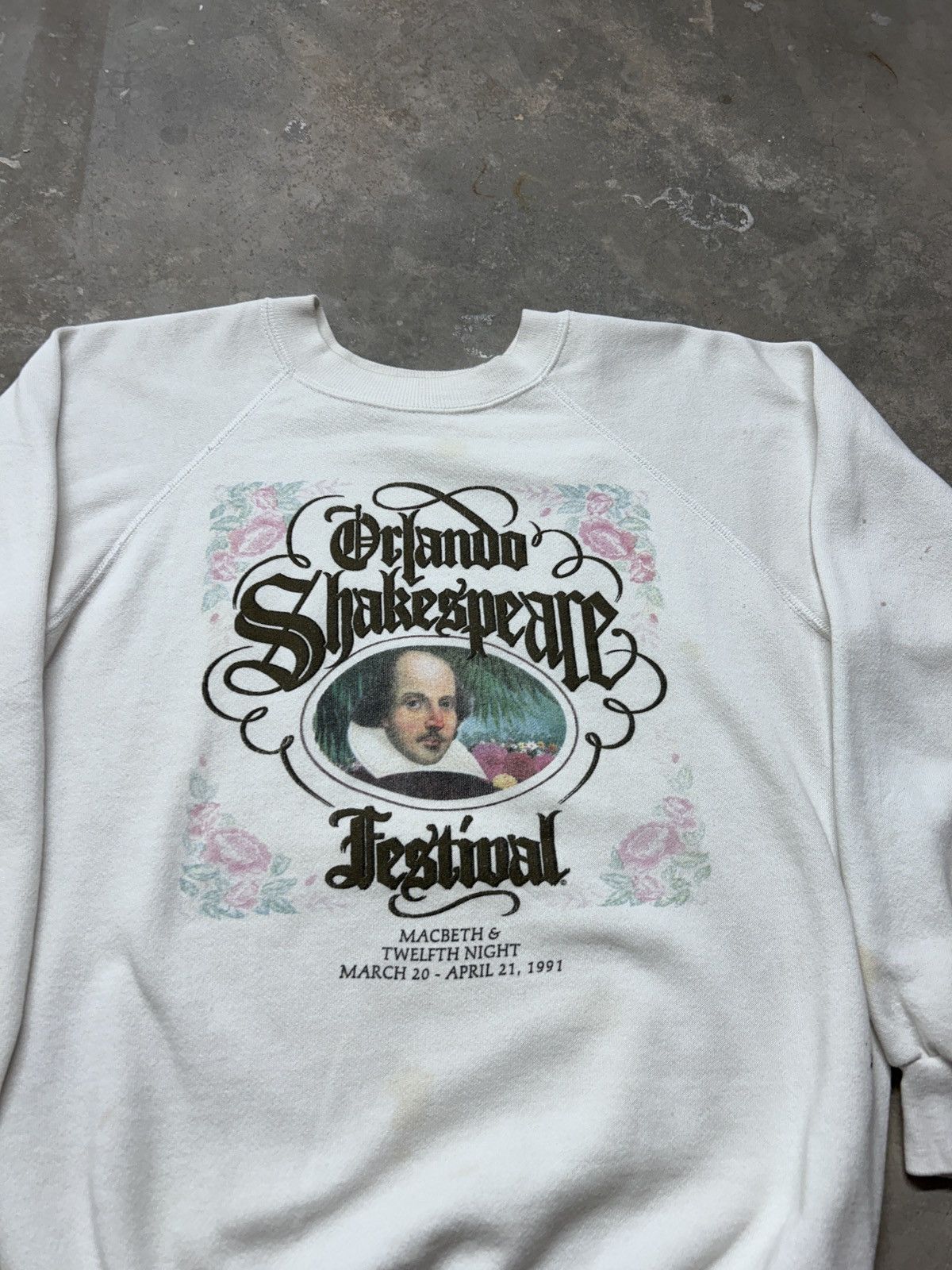 Hanes Vintage 80’s Orlando Shakespeare Festival Sweatshirt Size US M / EU 48-50 / 2 - 2 Thumbnail