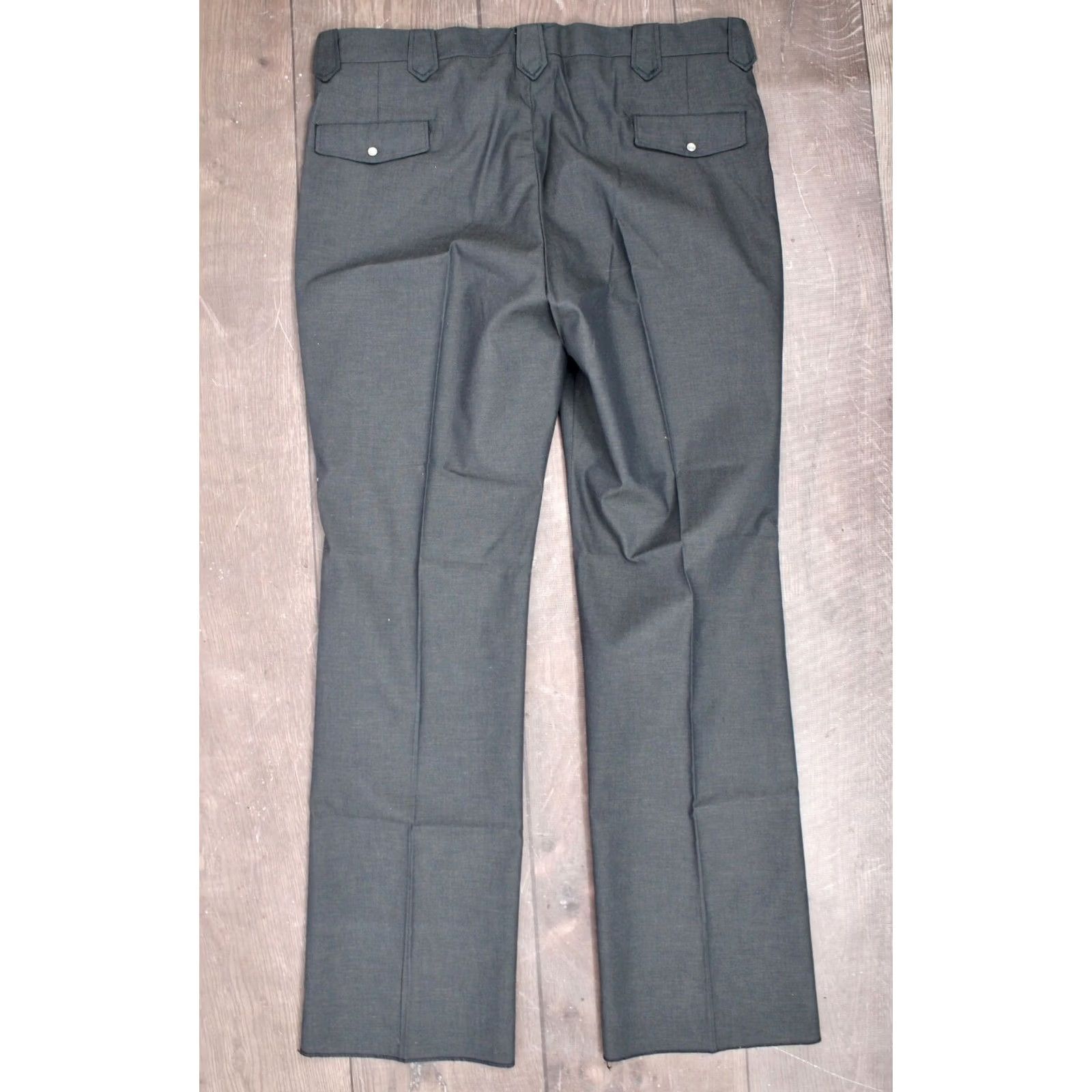Wrangler VINTAGE Wrangler Grey 60s Pants Shirt Mens 60s Wrangler Western Pants 43x36 Unhemmed Gray 1960s Mens Size US 43 - 3 Thumbnail