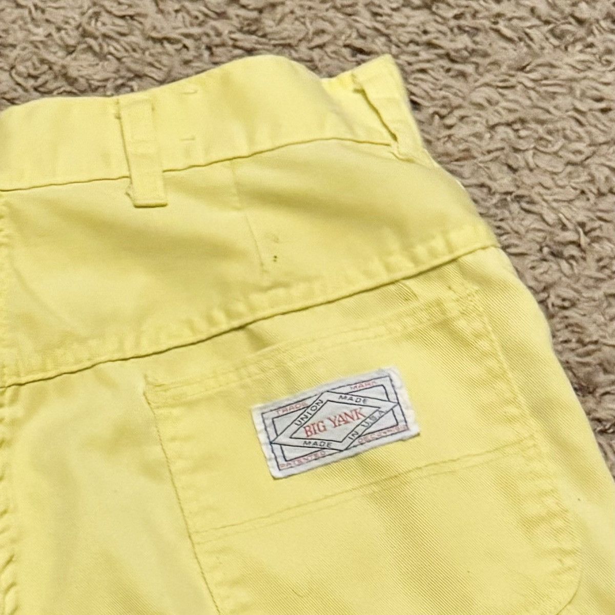 Sears TRUE VINTAGE 70s YELLOW FADE BIG YANK PANTS! Size US 29 - 7 Thumbnail