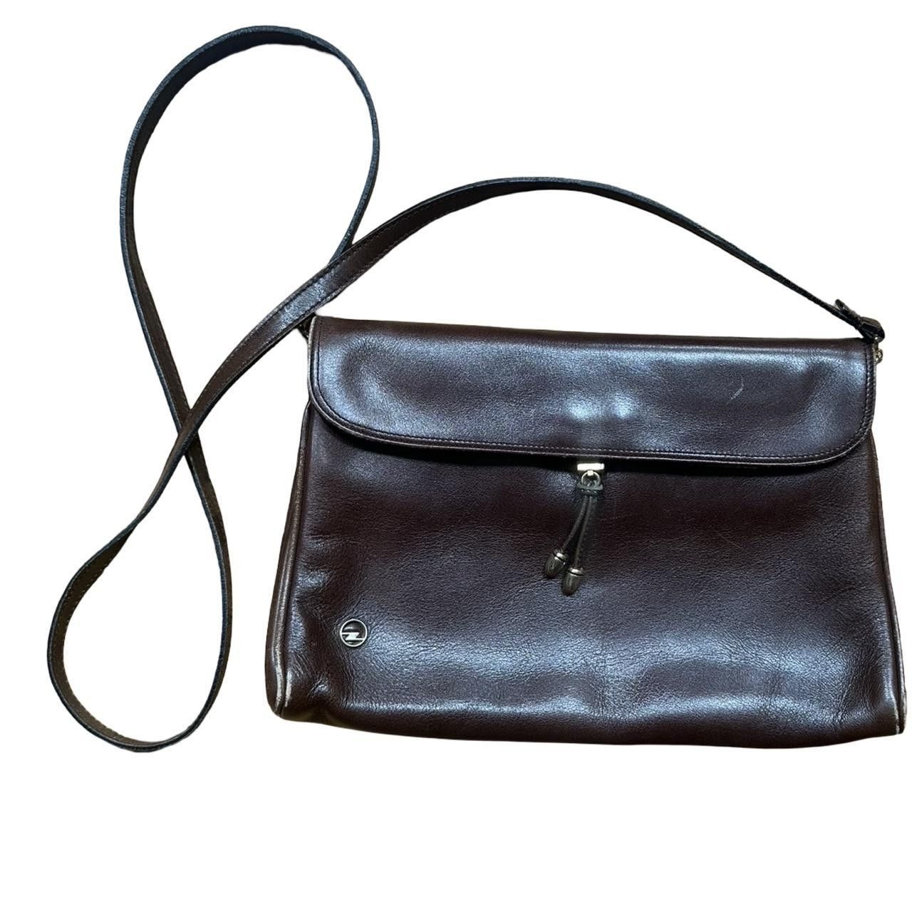 Vintage Vintage Brown Leather Retro Shoulder Bag Purse Size ONE SIZE - 1 Thumbnail