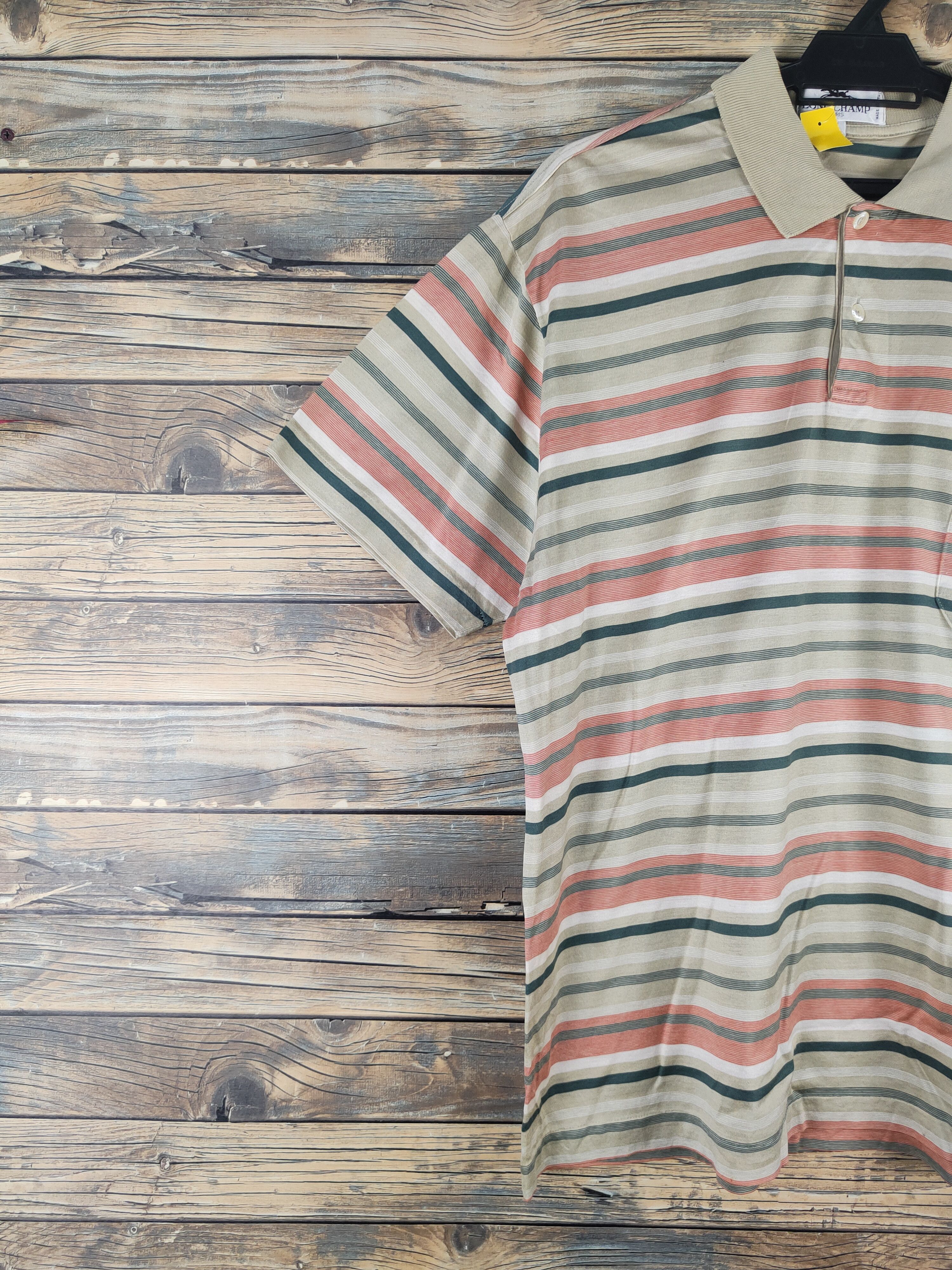 Longchamp DL Longchamp vintage stripe Light Olive Polos #2745 Size US L / EU 52-54 / 3 - 3 Thumbnail