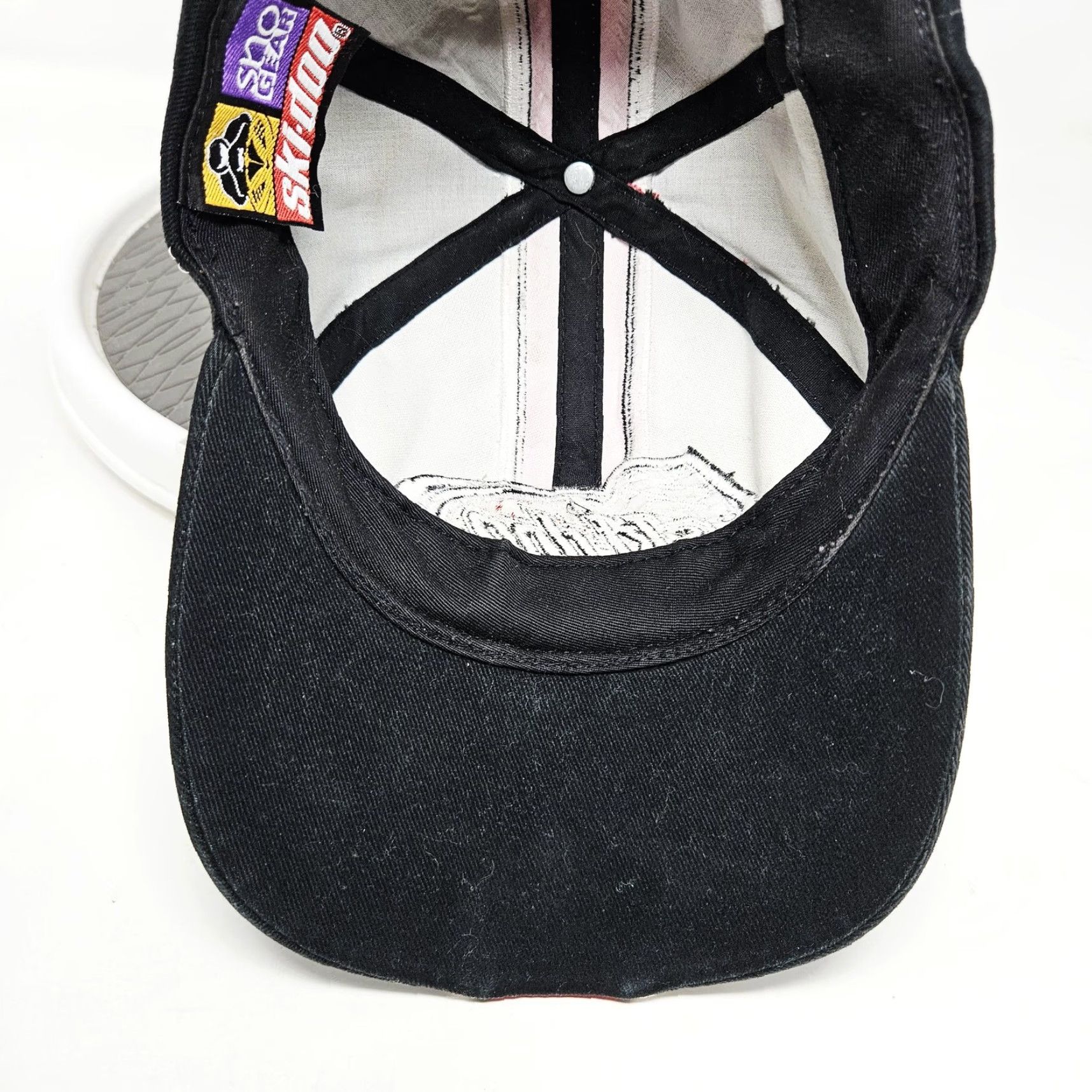 Vintage Ski-Doo Hat Cap Baseball Strap Back One Size Black Mens Ski Snowmobile Cap Striped Adjustable Size ONE SIZE - 6 Thumbnail