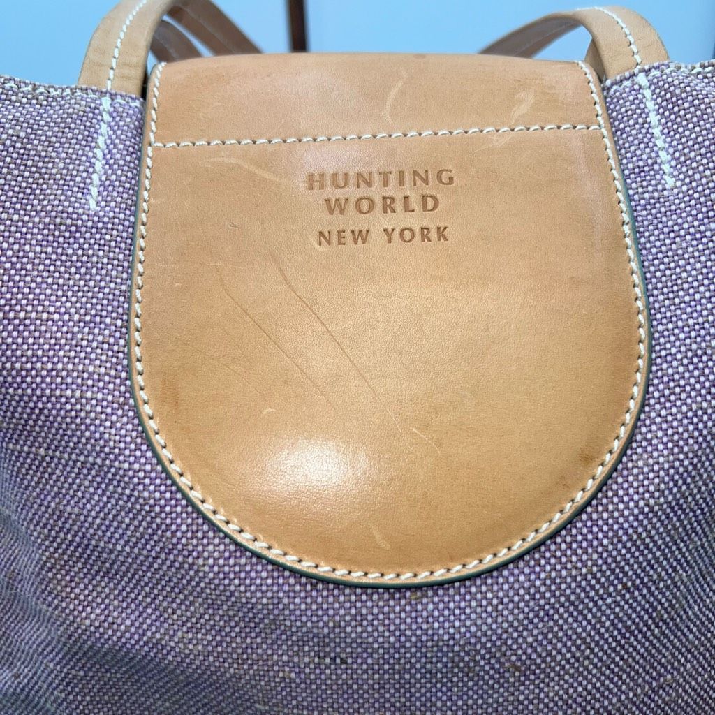 Other Hunting World Made in Italy Foldable Tote Bag Shoulder Bag Cotton Linen Blend x Leather Size ONE SIZE - 10 Thumbnail