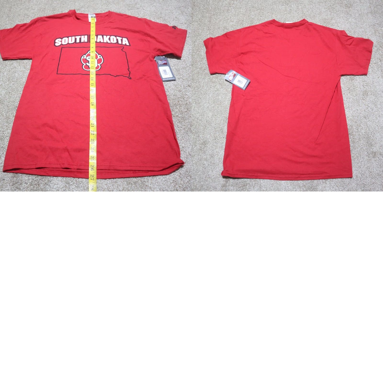 Vintage VINTAGE Russell Shirt M Red Russell South Dakota Coyota University T-Shirt Mens (Note: ensure no extra punctuation) Size US M / EU 48-50 / 2 - 8 Thumbnail
