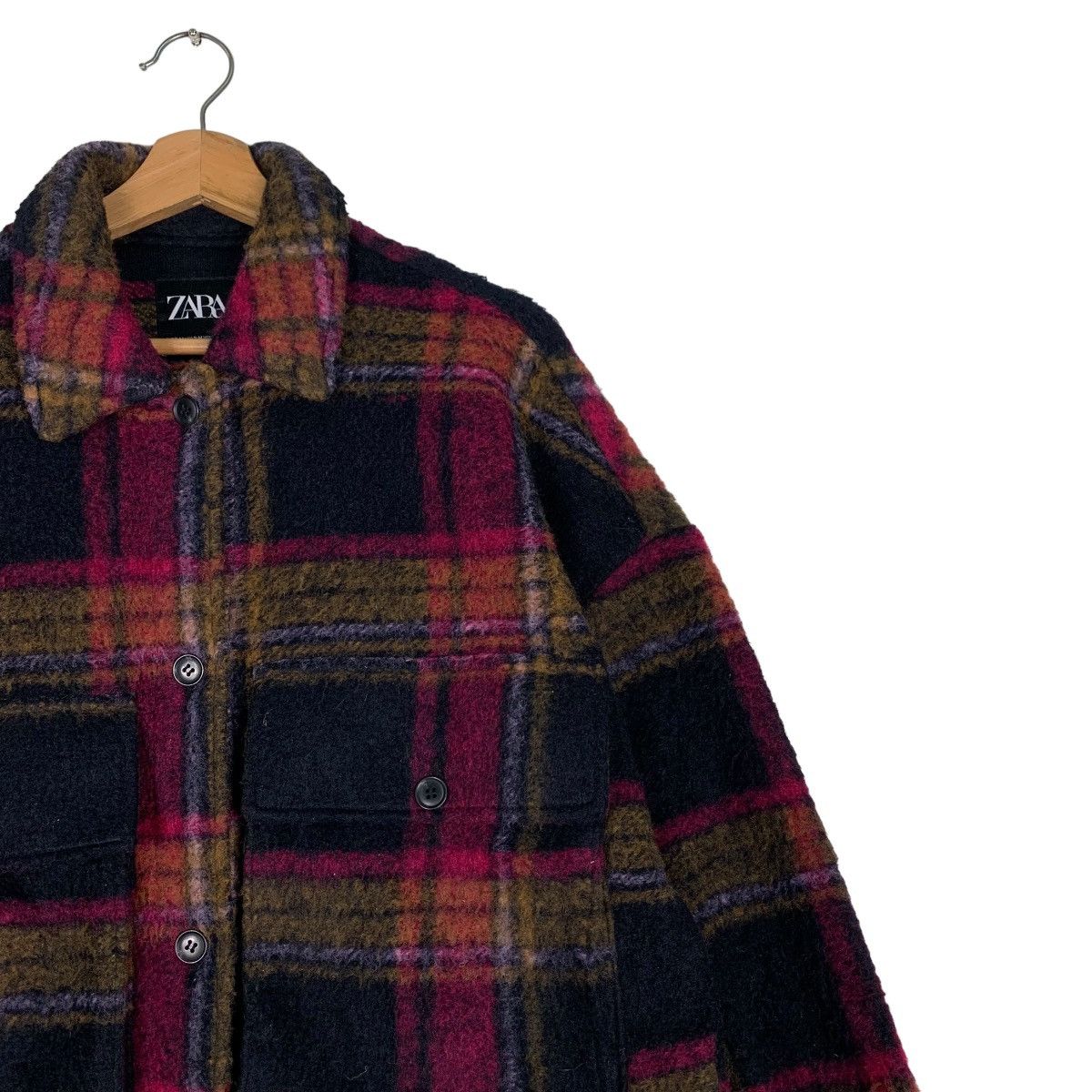 Zara ZARA Checked Tartan Flannel Jacket Size S-M #0612-C28 Size S / US 4 / IT 40 - 4 Thumbnail