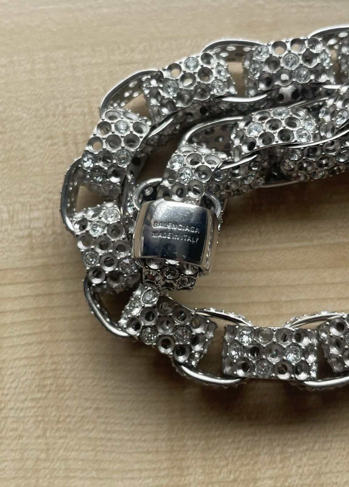 Balenciaga 2021 Balenciaga Afterworld Silver/Crystal Choker Necklace Size ONE SIZE - 4 Thumbnail