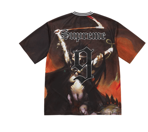 Supreme Supreme Frank Frazetta Woman with Scythe Soccer Jersey Size US M / EU 48-50 / 2 - 3 Thumbnail
