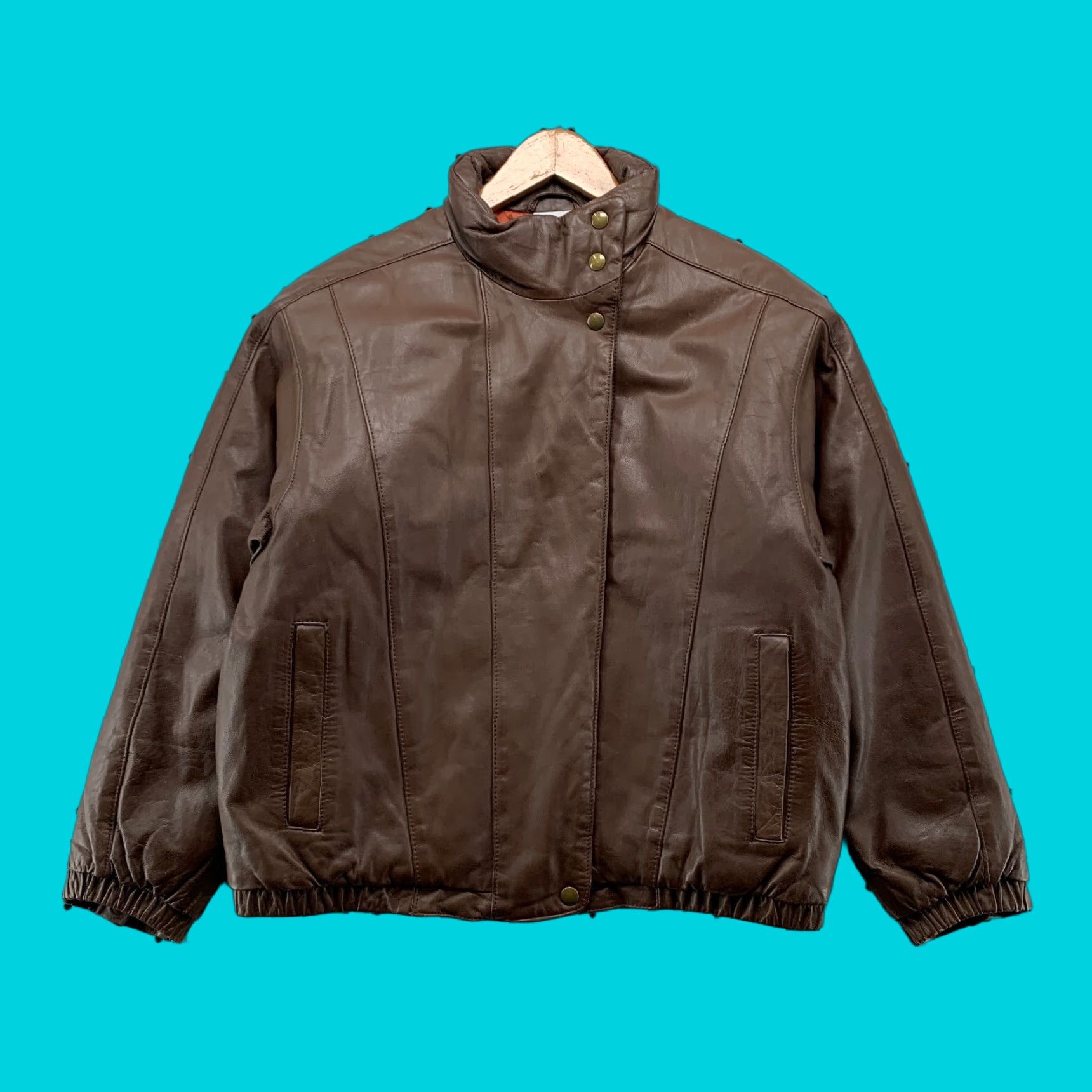 Flight Jacket Eddie Bauer Leather Bomber Jacket Vintage 2000s 