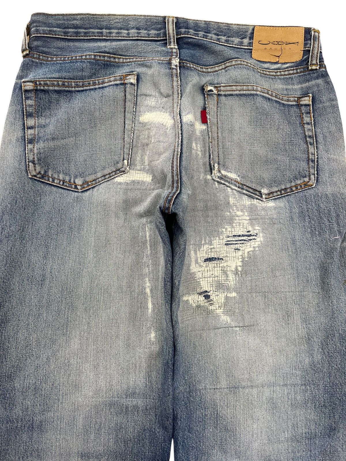 Japanese Brand COX Japanese Brand Light Wash Distressed Straight Jeans Size US 34 / EU 50 - 4 Thumbnail