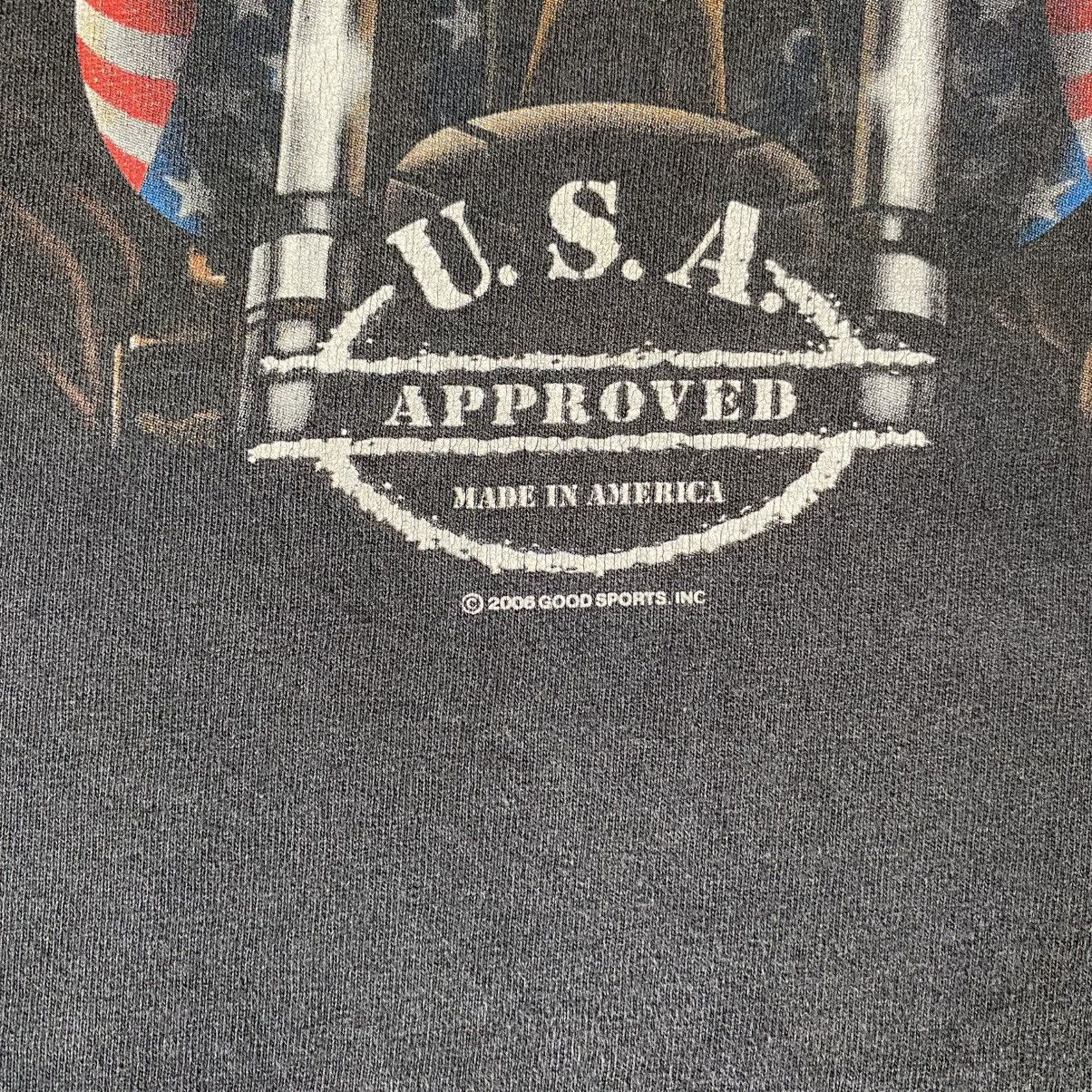 Harley Davidson Vintage Y2K 2006 The Great American Hawg Sun Faded Tee Size US XXL / EU 58 / 5 - 8 Thumbnail