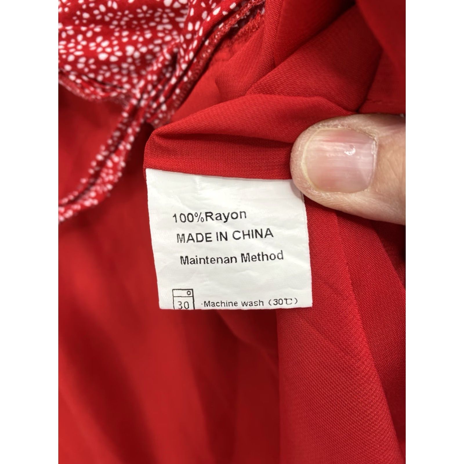 Vintage Zesica Dress Womens XL Red Speckled Wrap Ruffled V Neck Short Sleeve Lined Maxi A-Line Beach Bohemian Flower 90s? Size 40" / US 18 - 7 Thumbnail