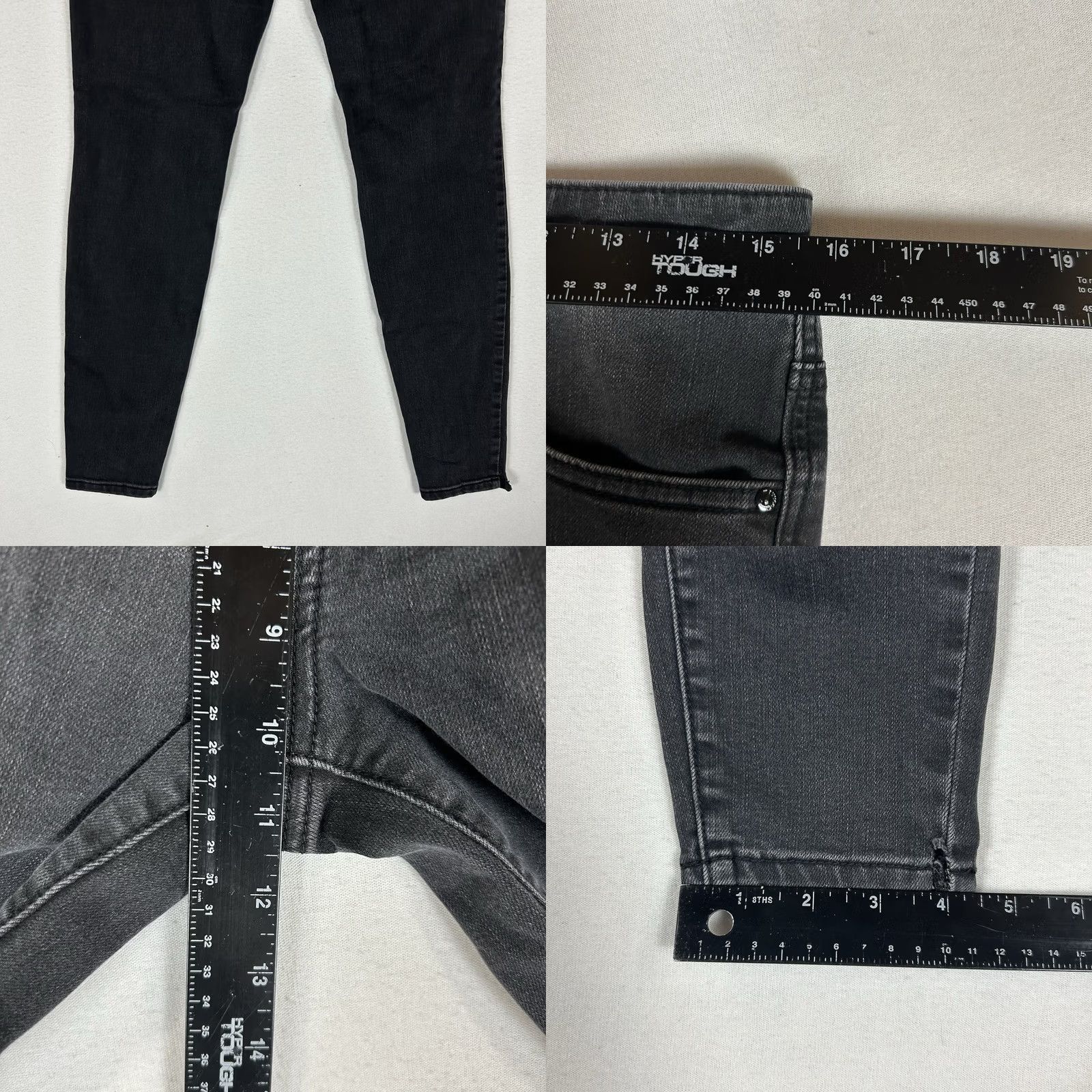 Vintage Maurices Everflex High Rise Skinny Jeans Women's 10 Black Denim Stretch 10L Long Size 32" / US 10 / IT 46 - 9 Thumbnail