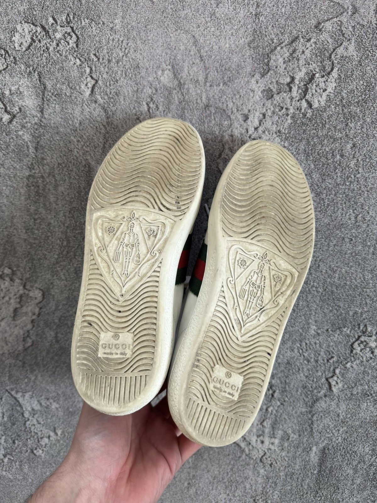 Designer × Gucci Gucci 36size white ACE leather low top sneakers shoes 431942 Size US 6 / IT 36 - 15 Thumbnail