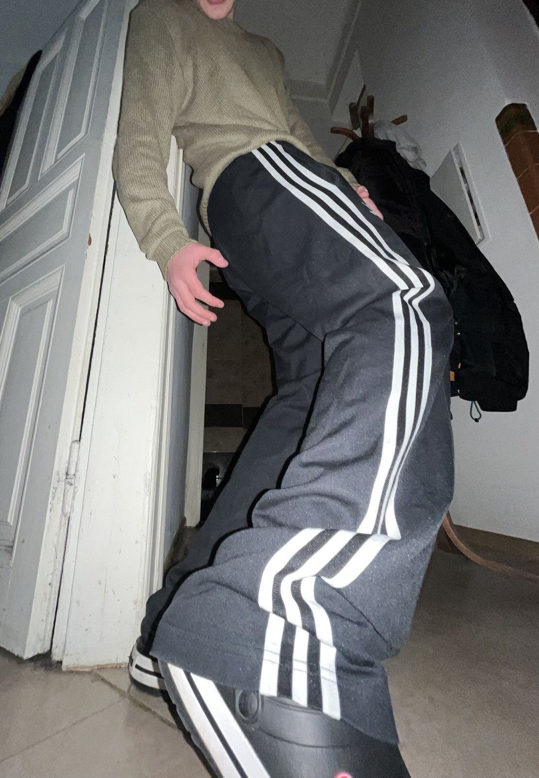 Adidas 🔥CRAZY ADIDAS BALENCIAGA VIBE BAGGY TRACK PANTS 00’S Size US 32 / EU 48 - 6 Thumbnail
