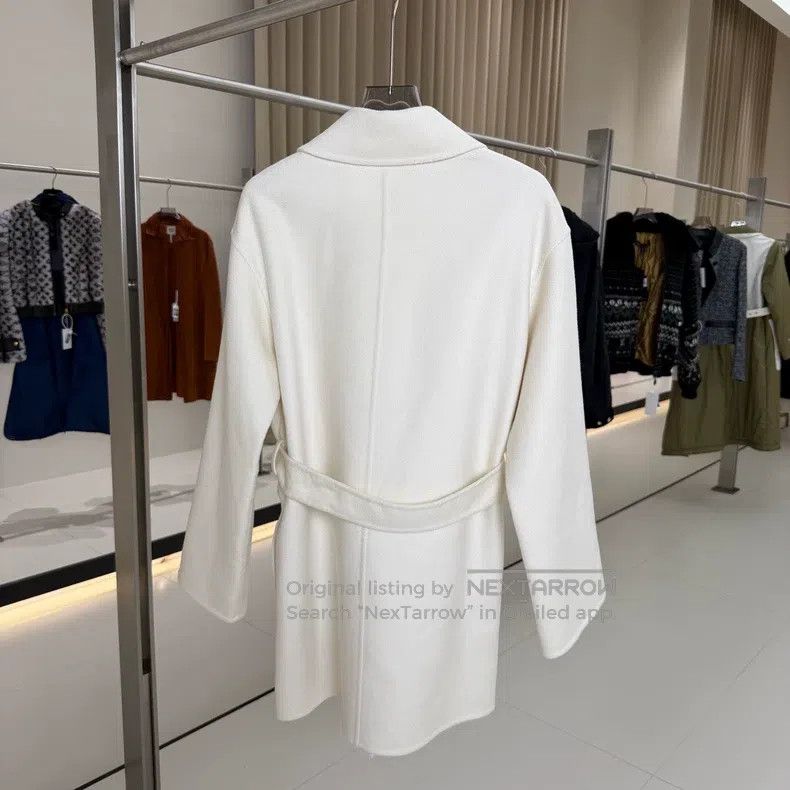 Hermes Hermes White Leather Button Short Cashmere Coat Size XXS / US 00 / IT 34 - 2 Thumbnail