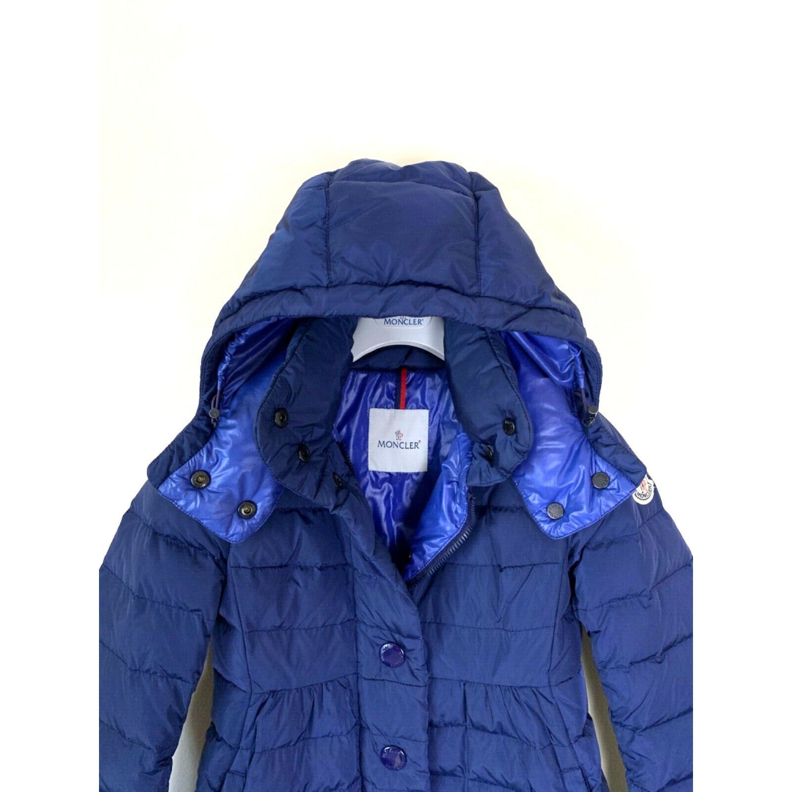 Moncler Women's MONCLER JURA Down Jacket Coat Parka SZ 0 XS Blue Size XS / US 0-2 / IT 36-38 - 6 Thumbnail