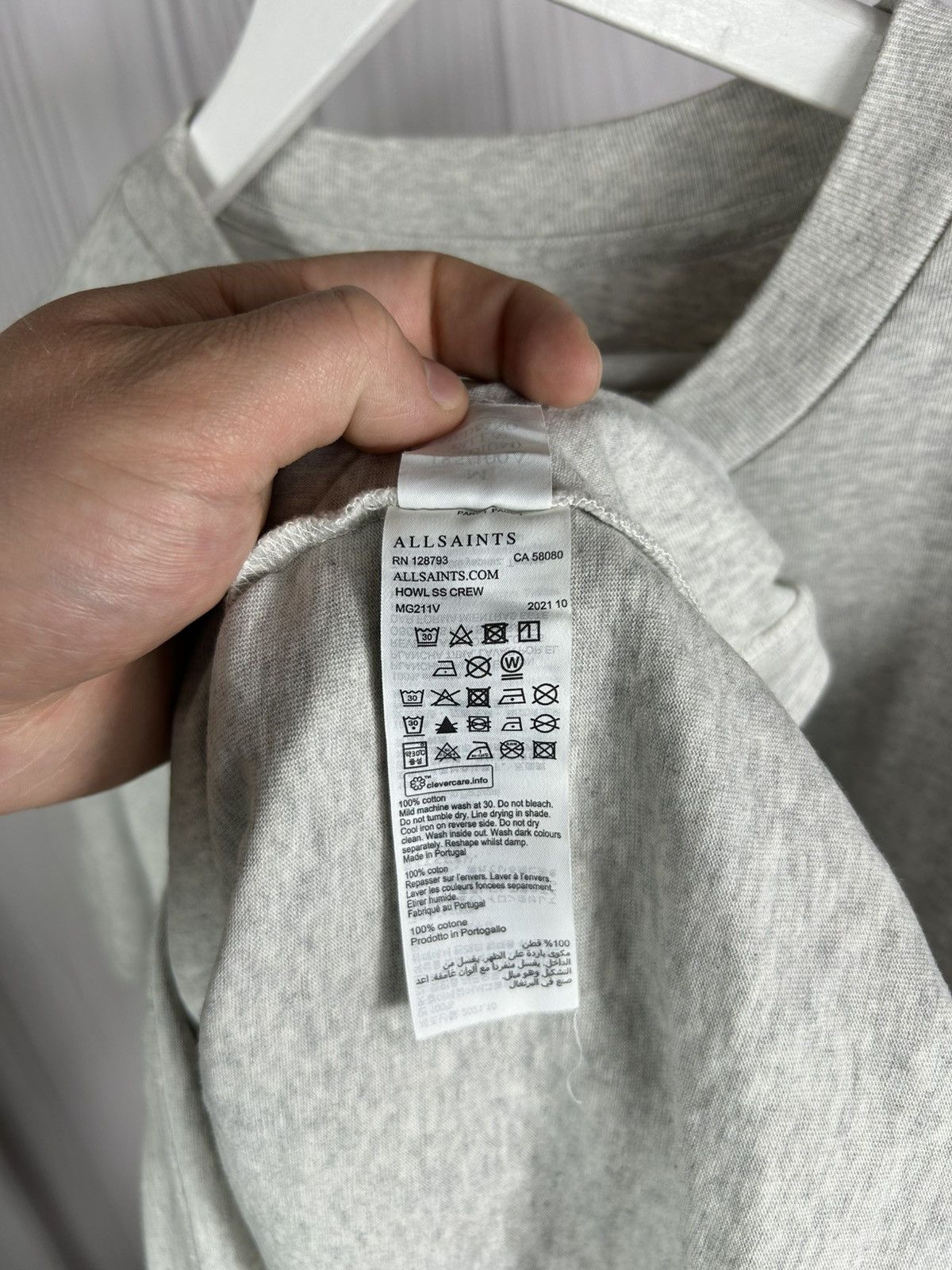 Allsaints AllSaints Size M Oversized Black Cotton Wolf Graphic HOWL Size US M / EU 48-50 / 2 - 6 Thumbnail