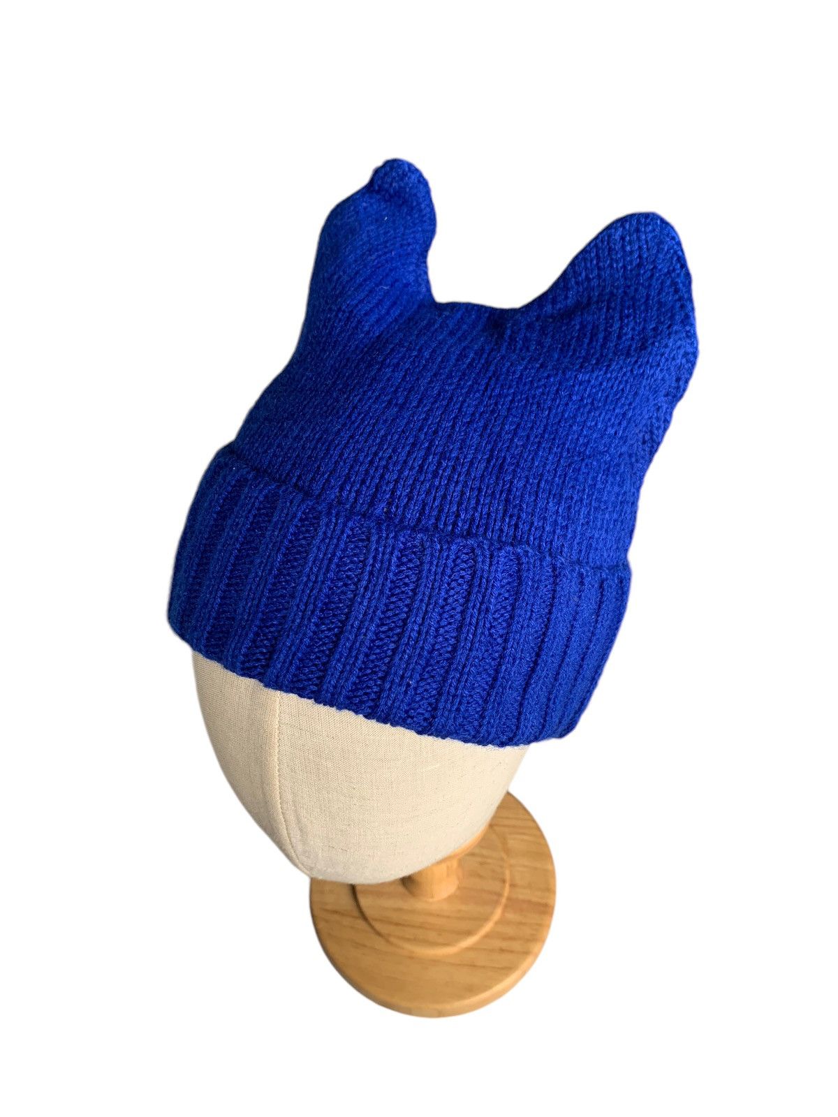 Japanese Brand × Kapital × Vintage Devil Horn Blue Japanese Rare Knit Beanie hats☠️☠️ Size ONE SIZE - 4 Thumbnail